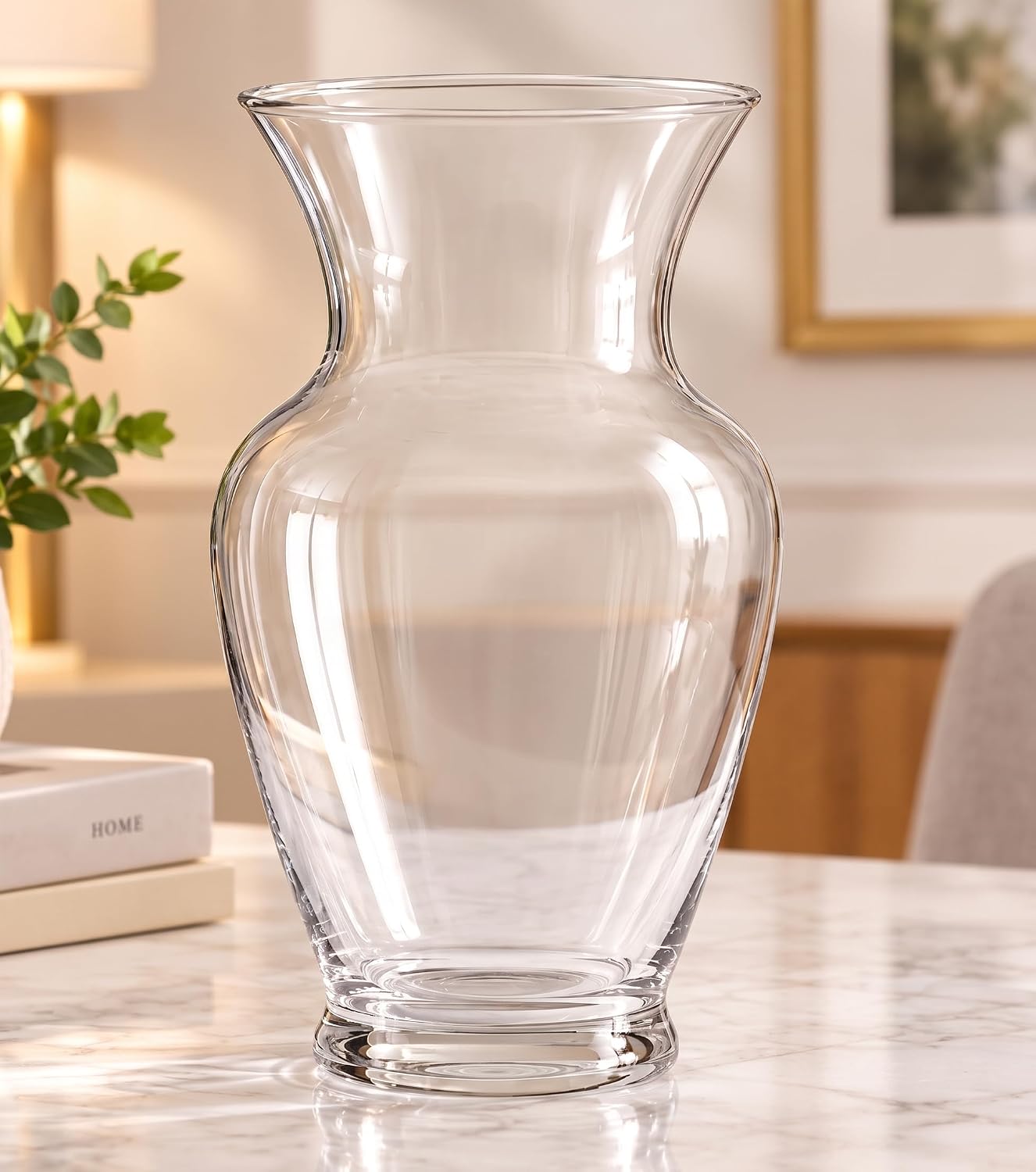 Clear Glass Vase Wide, Premium Decor Flower Vase, Cylinder Vases for Centerpieces