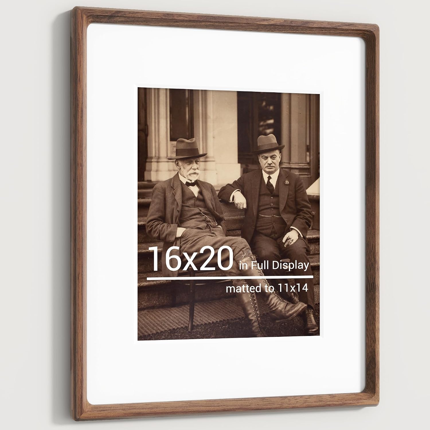 Heimlove 16x20 Picture Frame, Natural Walnut, Hand Crafted Poster Frame