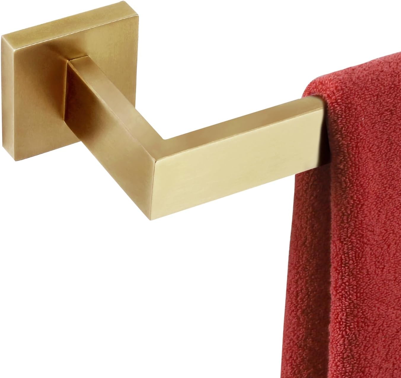 KOKOSIRI 24-Inch Single Towel Bar, Wall Mounted Stainless Steel, Brushed Gold