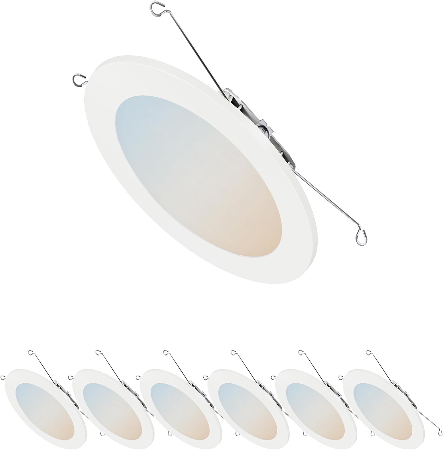 HALO 6 Inch LED Recessed Light Slim Trim Retrofit, 5CCT, 6 Pack