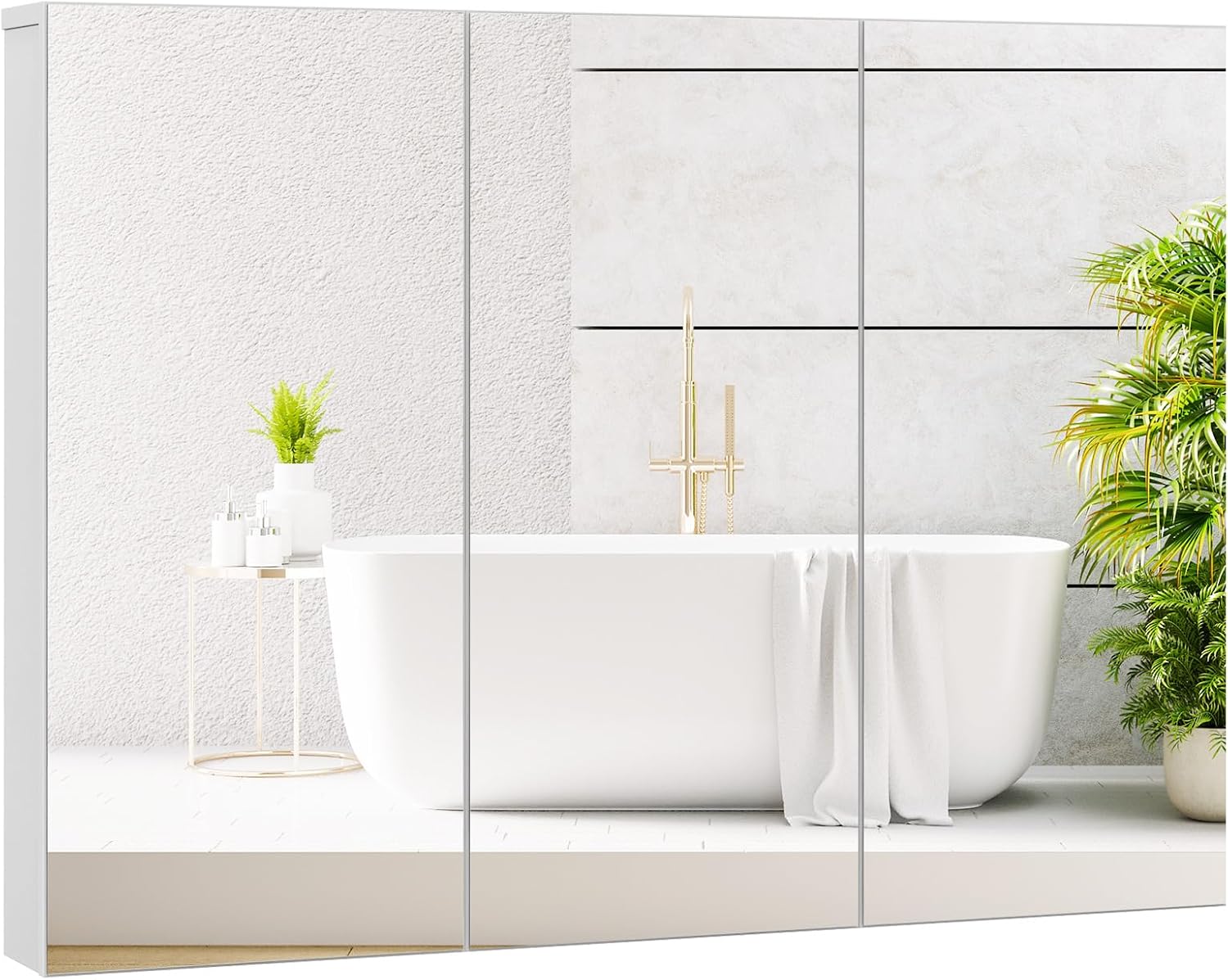 Tangkula Mirrored Medicine Cabinet