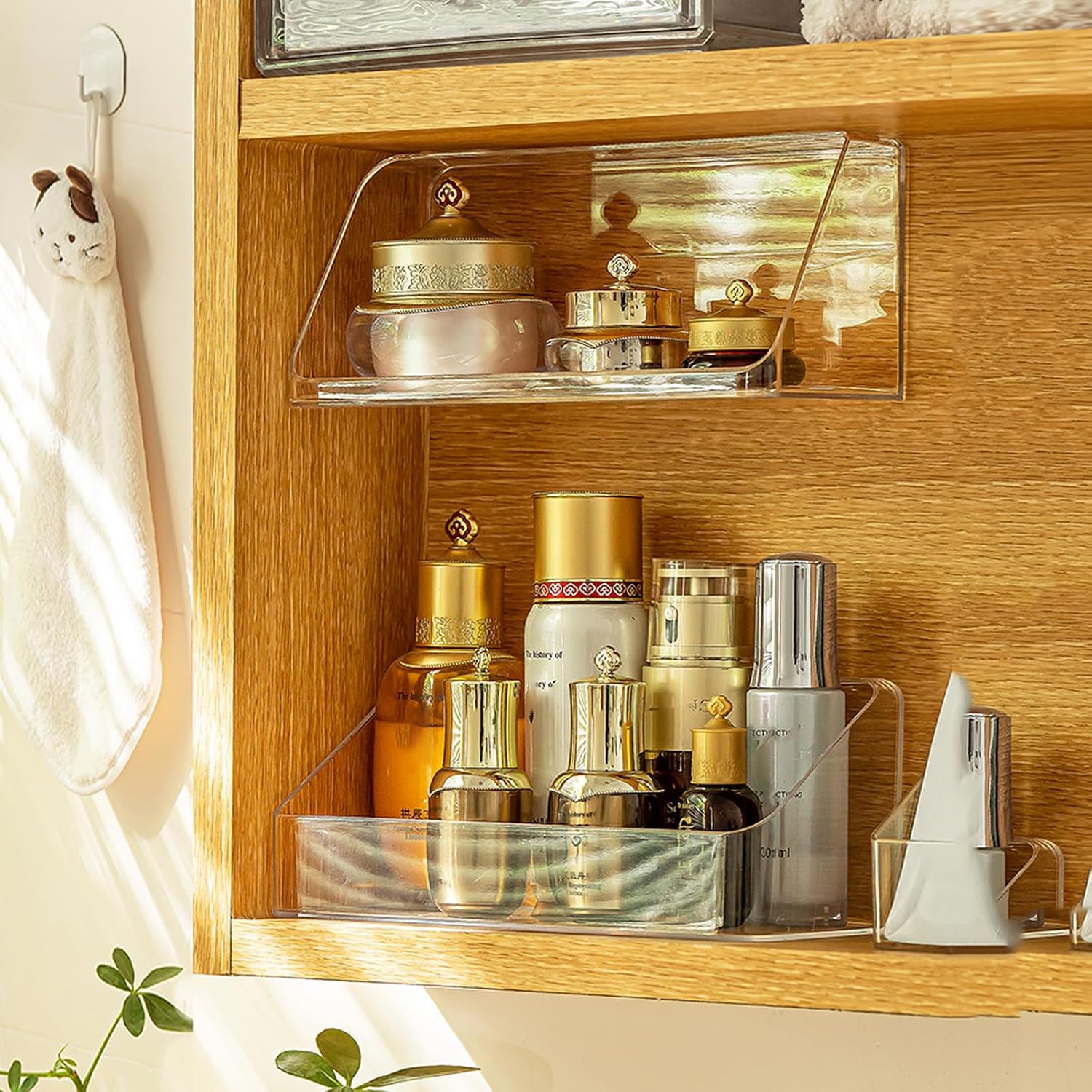 Medicine Cabinet Organizer Shelf, Vanity Trays for Bathroom Counter