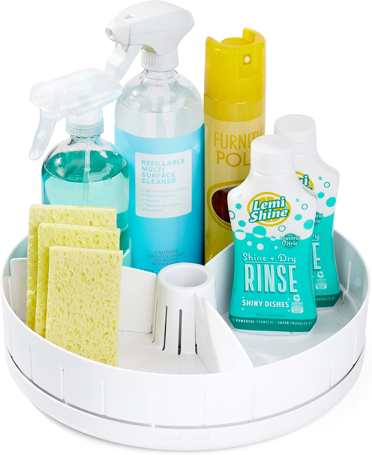 YouCopia SinkSuite Under Sink Turntable with Adjustable Dividers