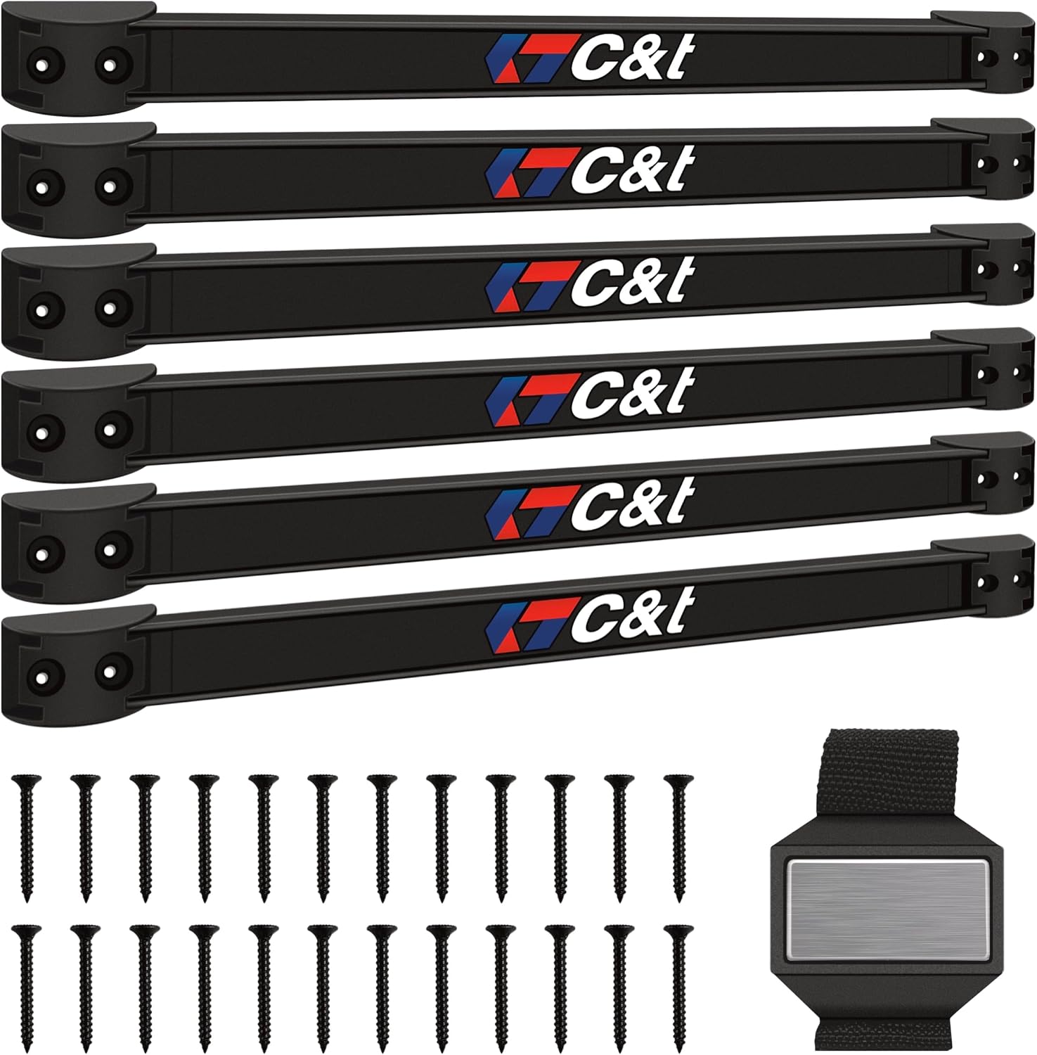Magnetic Storage Organizer Tool Holder, Magnetic Tool Holder Strip, 6-Pack
