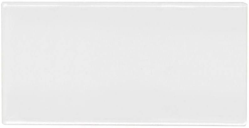 Tenedos White Ceramic 3x6 Glossy Subway Wall Tile Backsplash for Kitchen