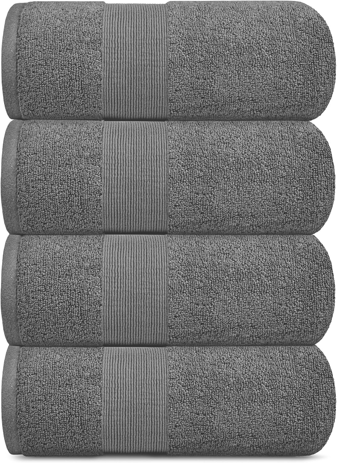 White Classic Resort Collection Soft Bath Towels, 28x55 Luxury Hotel Plush & Absorbent