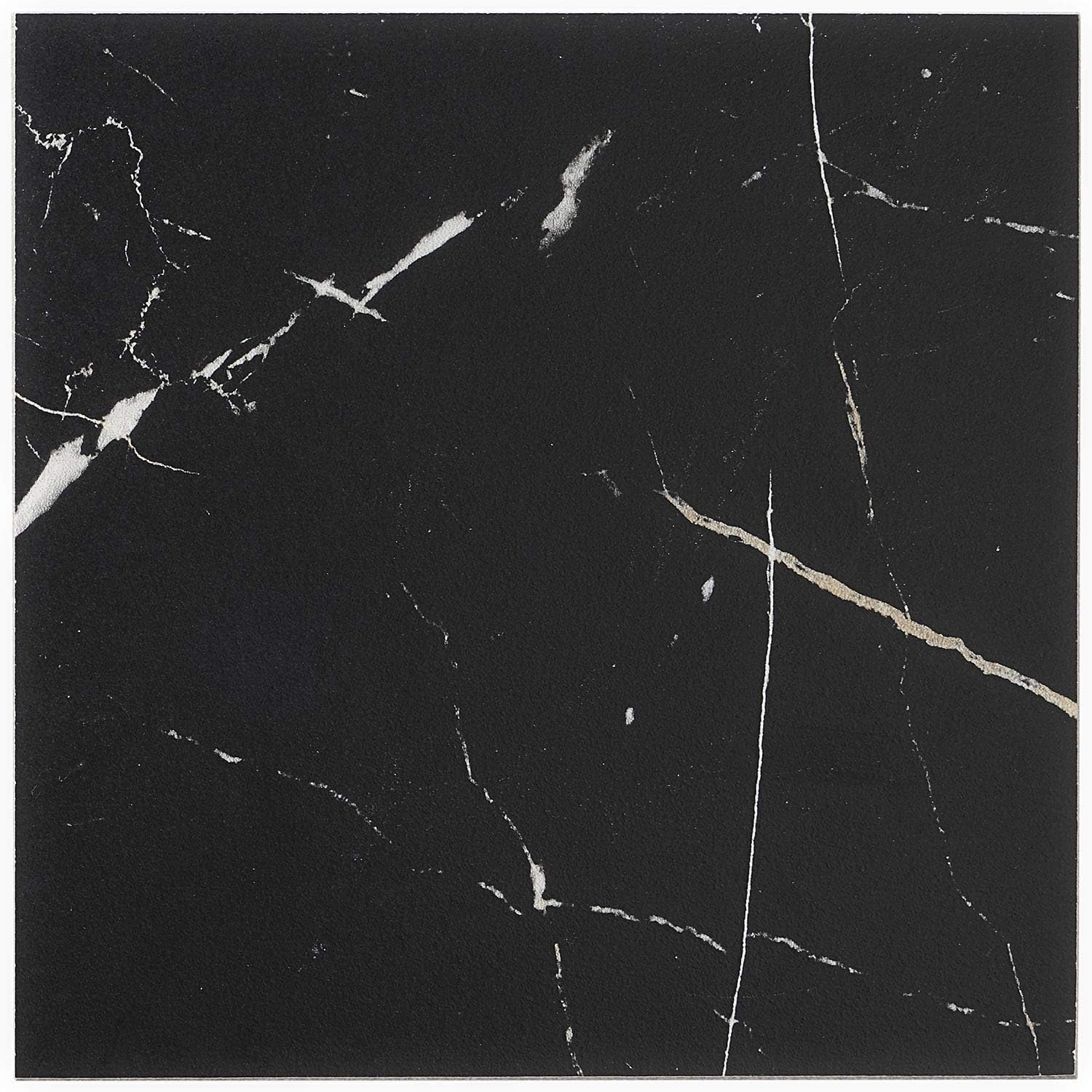 Marmo Black Marble Look 6 in. x 6 in. Matte Porcelain Floor and Wall Tile Sample