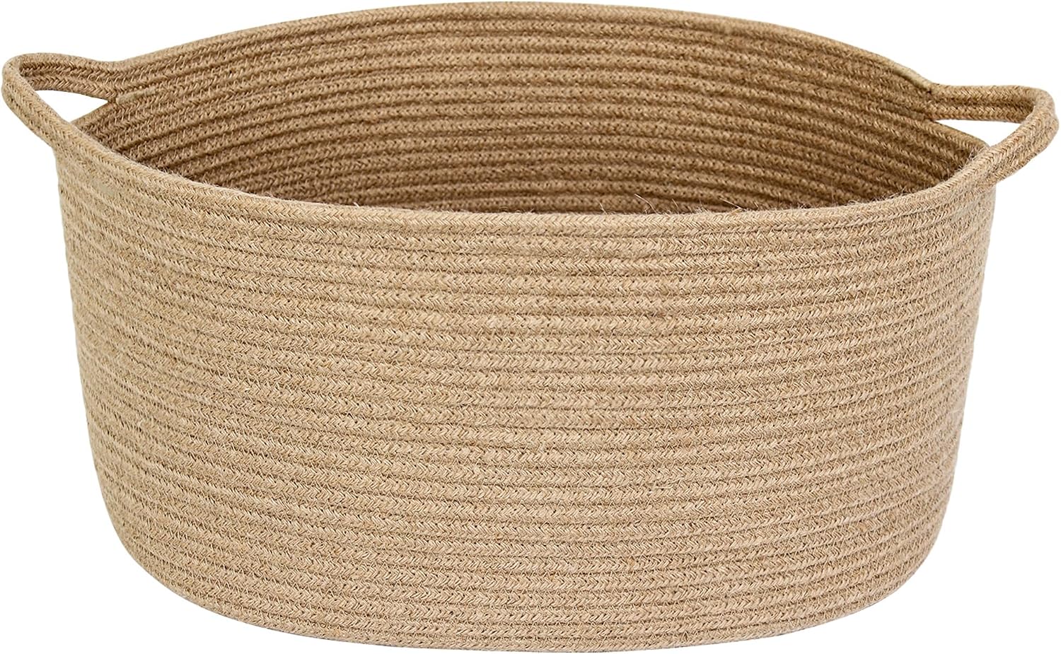 MEGASKET Jute Wicker Storage Basket with Handles, 17