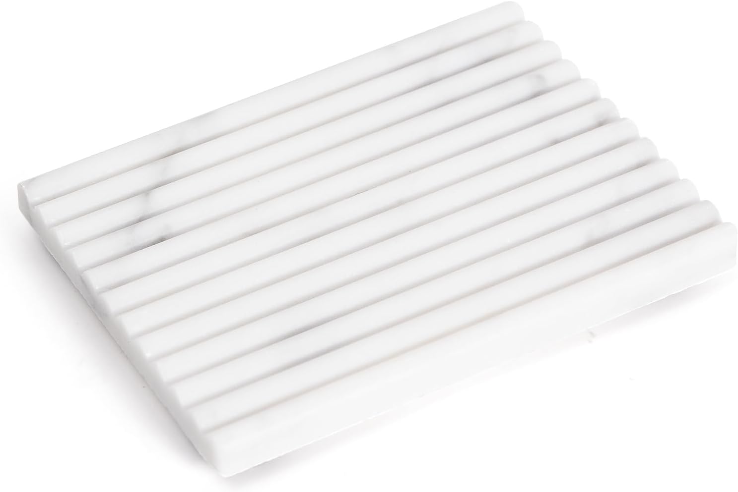 Soft White Marble Soap Dish, Rectangular 4.7