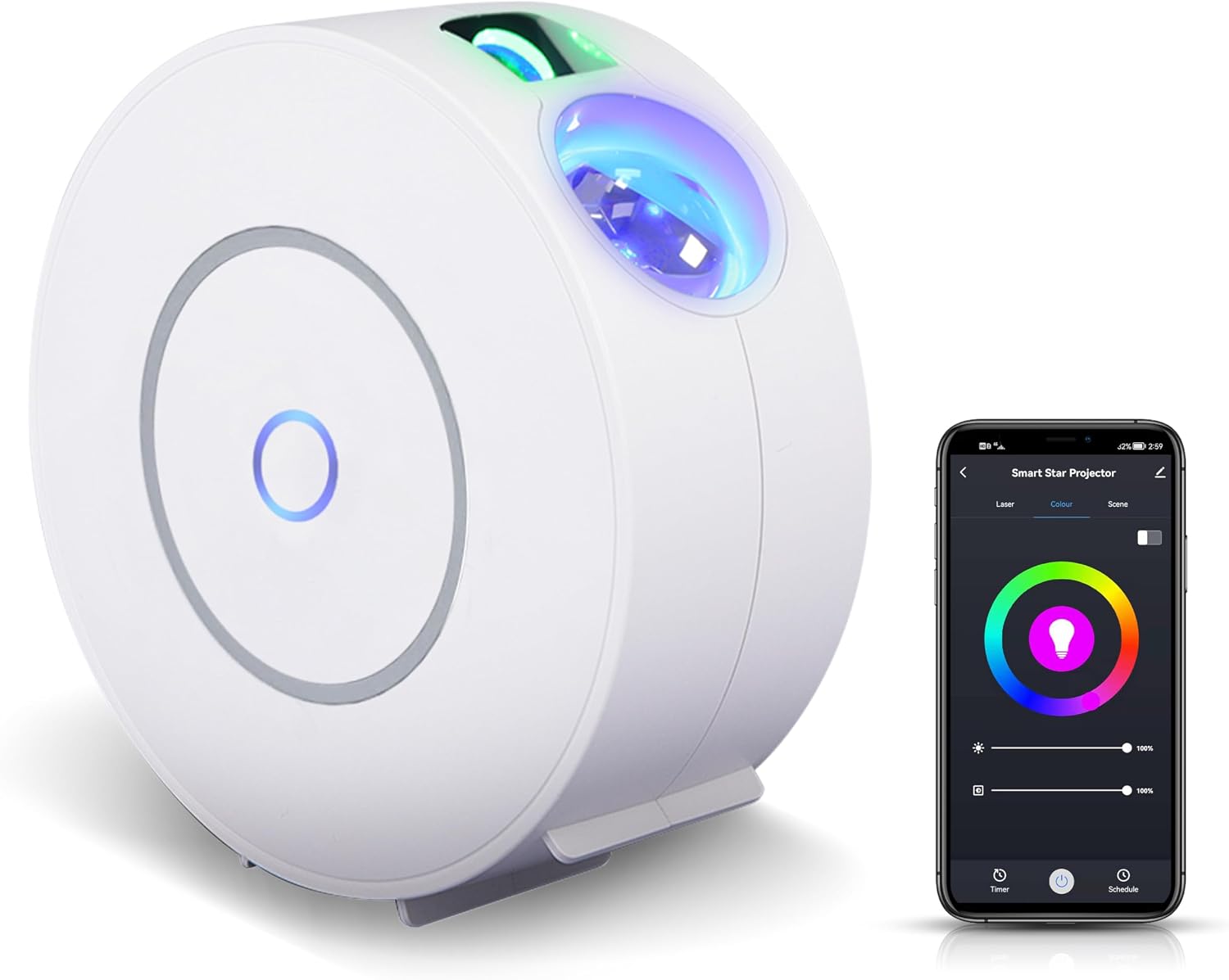 Smart Galaxy Star Projector, LED Nebula Ceiling Night Light with App & Voice Control