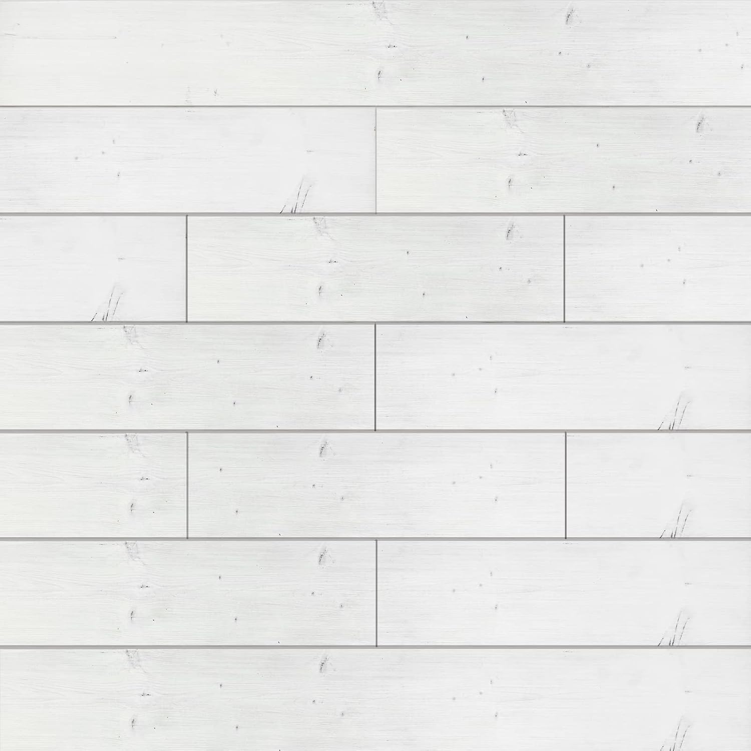 Brosisincorp Peel and Stick Shiplap Real Wood Wall Panel, Wash White 10 Pcs