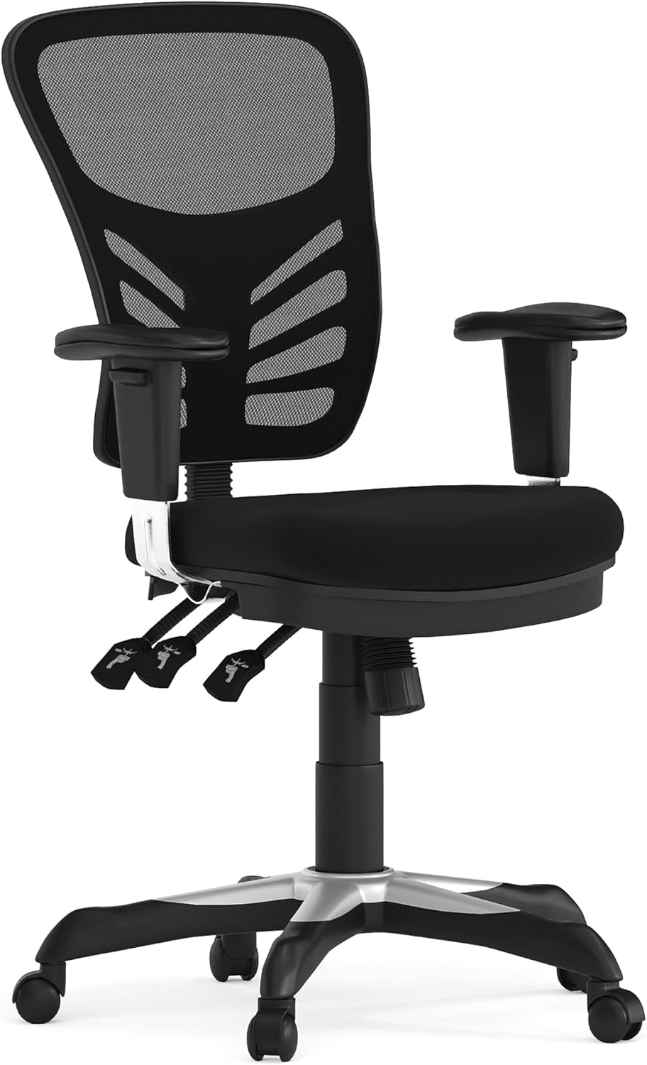 Flash Furniture Mid-Back Black Mesh Multifunction Executive Swivel Ergonomic Office Chair