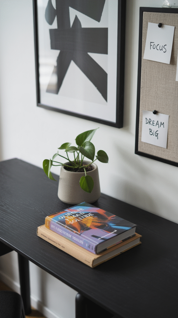 Personal touches adding warmth without overwhelming the space