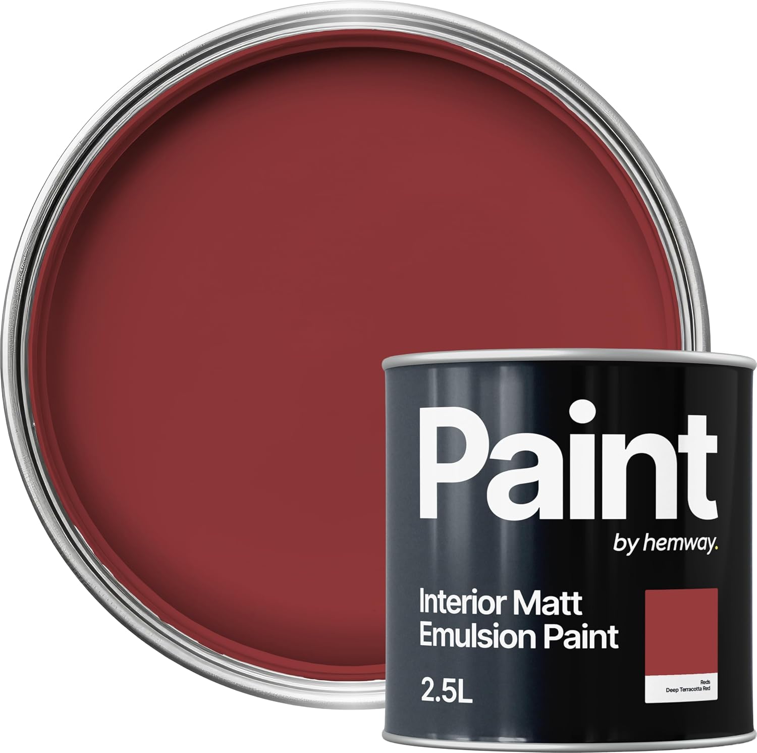Hemway Deep Terracotta Red Interior Paint, 2.5 L