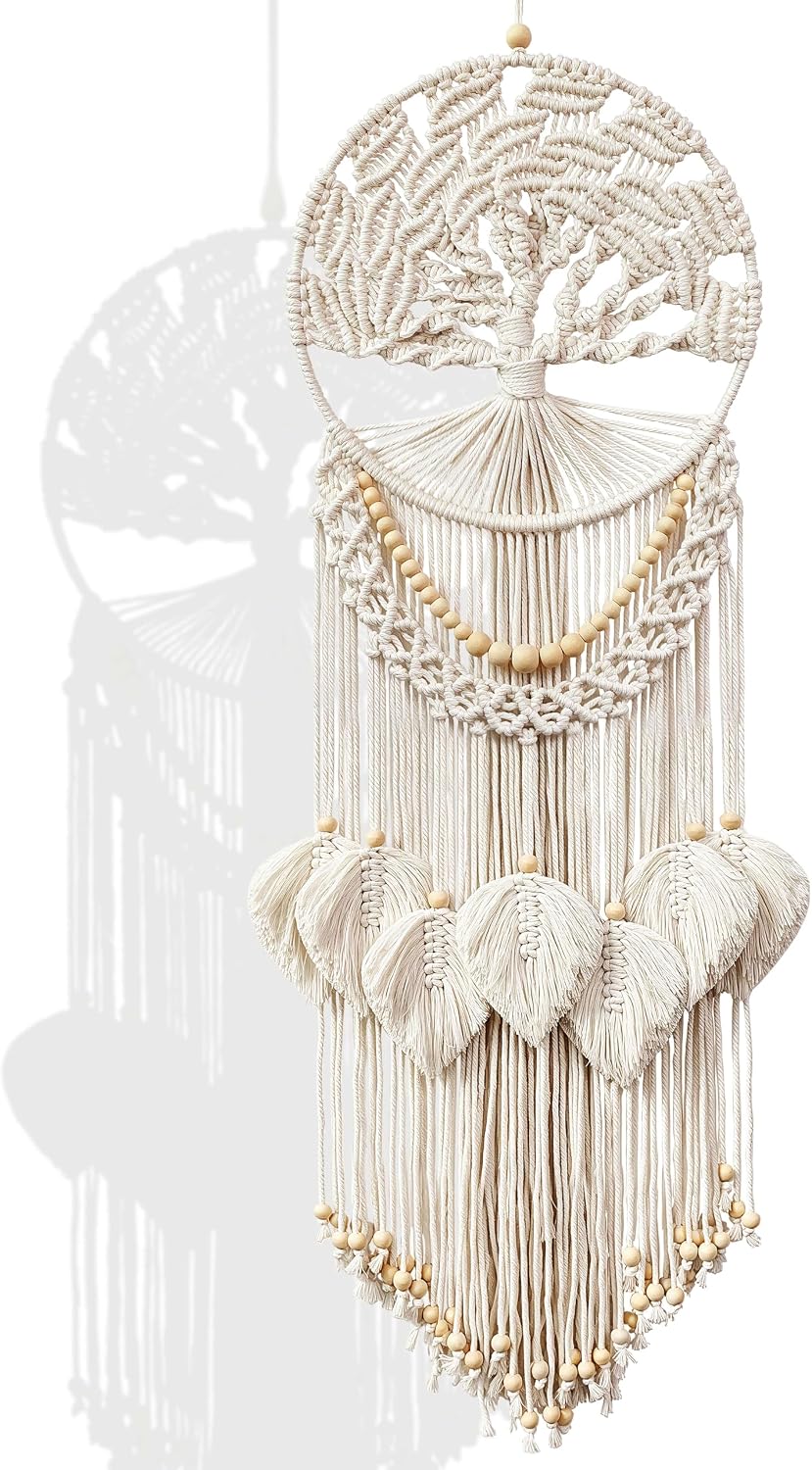 Tree of Life Macrame Dream Catcher Wall Hanging