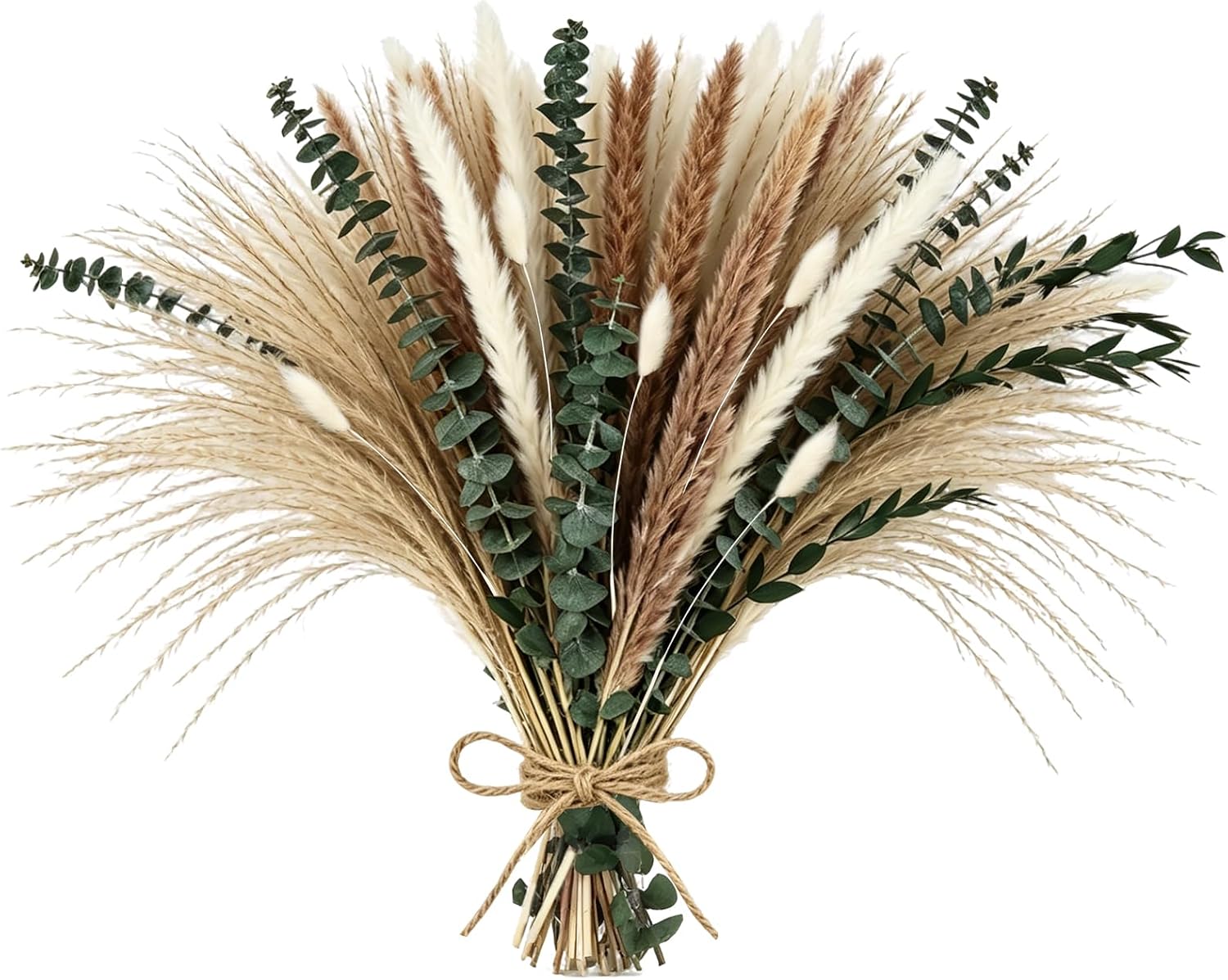 Boho Dried Flower Bouquet with Pampas and Bunny Tail Grass