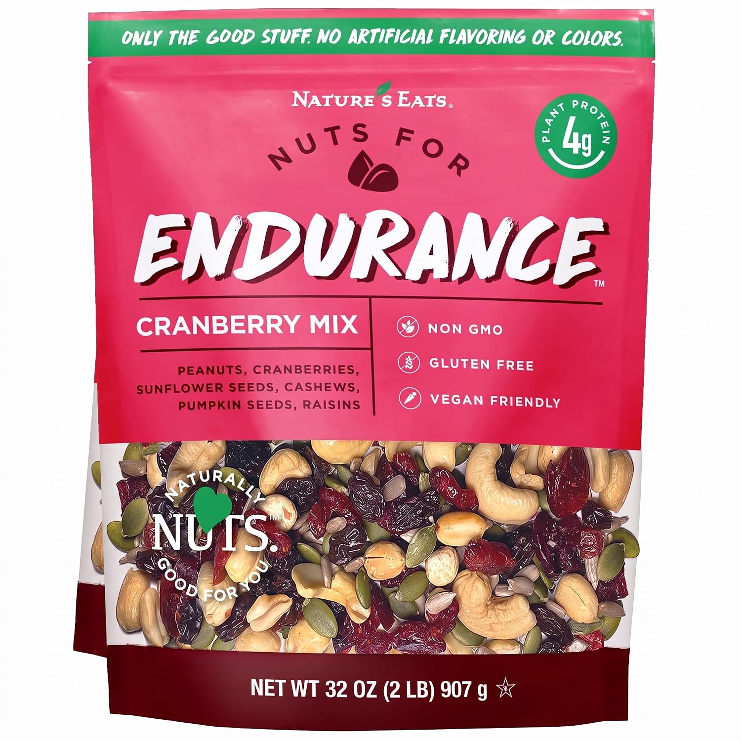 Nature's Eats Endurance Cranberry Trail Mix, 32 oz, Pack of 2