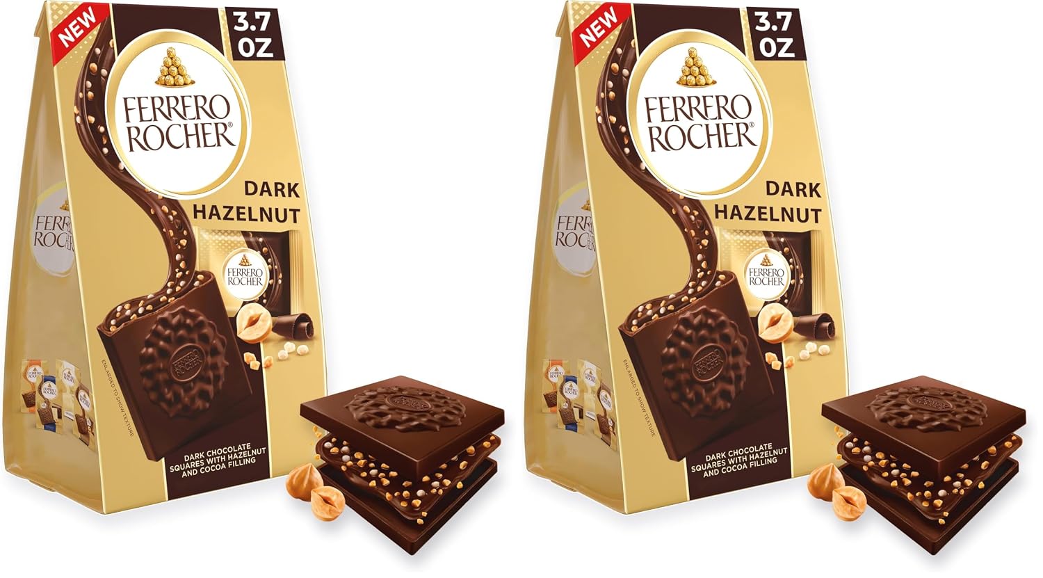 Ferrero Rocher Premium Dark Hazelnut Chocolate Squares