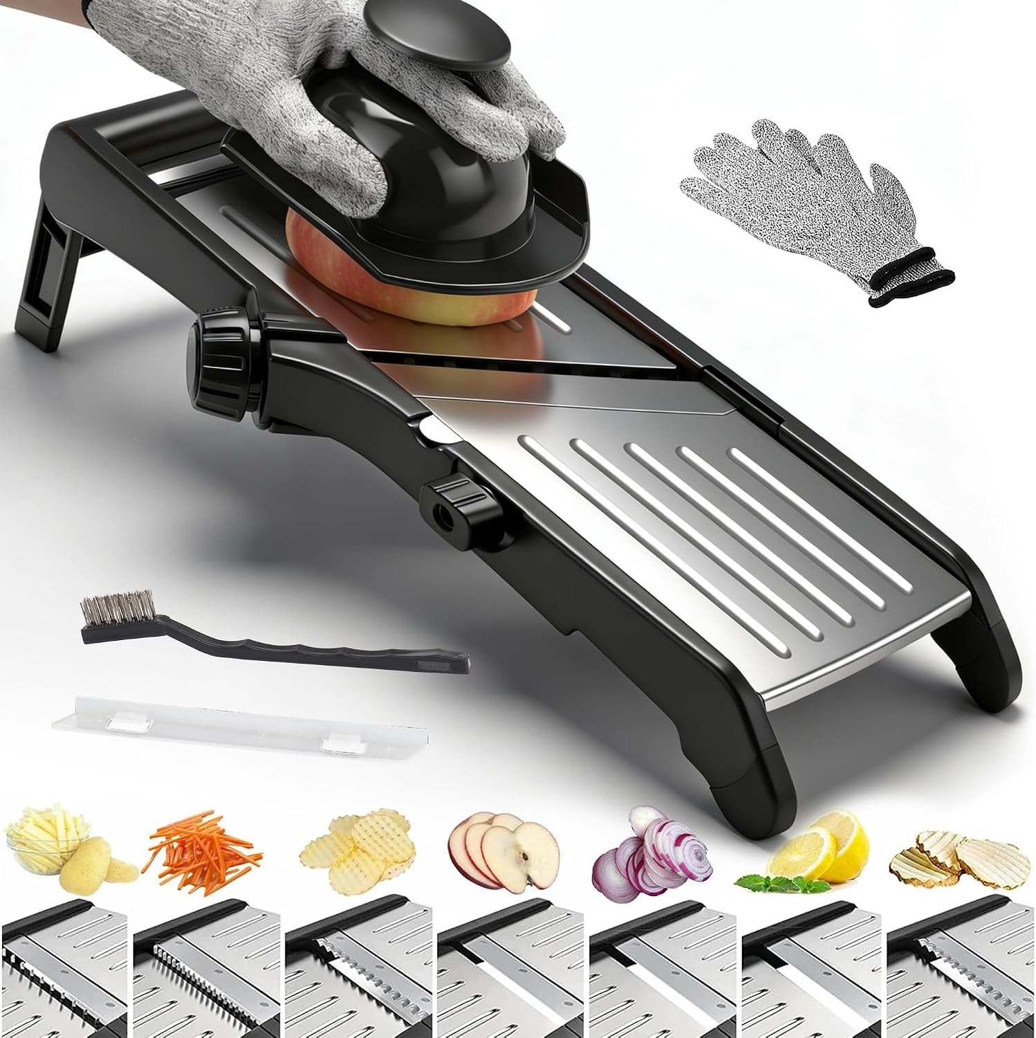 BINGBING 7-in-1 Adjustable Mandoline Slicer