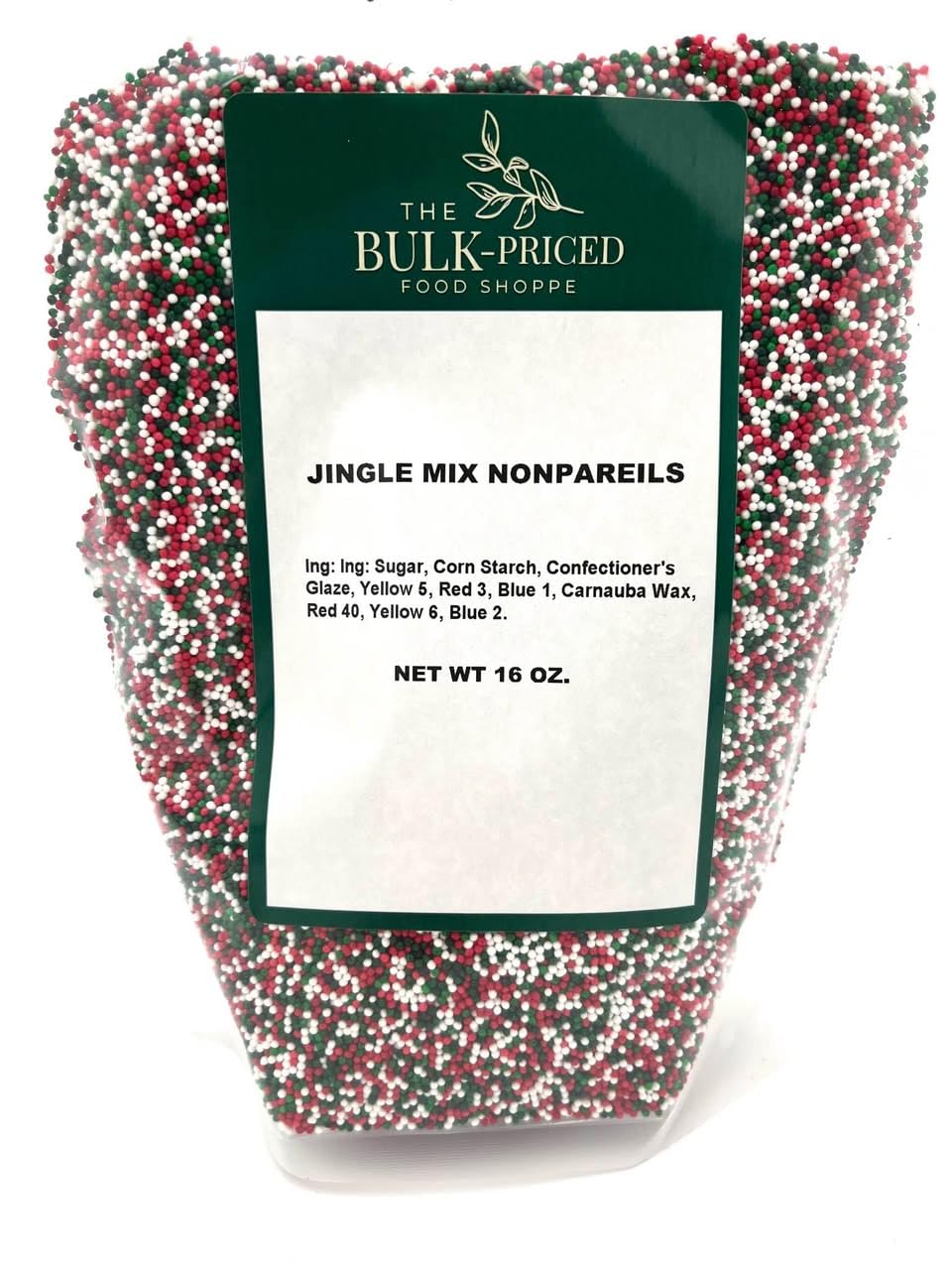 Red, Green & White Holiday Sprinkles Mix, 1 lb