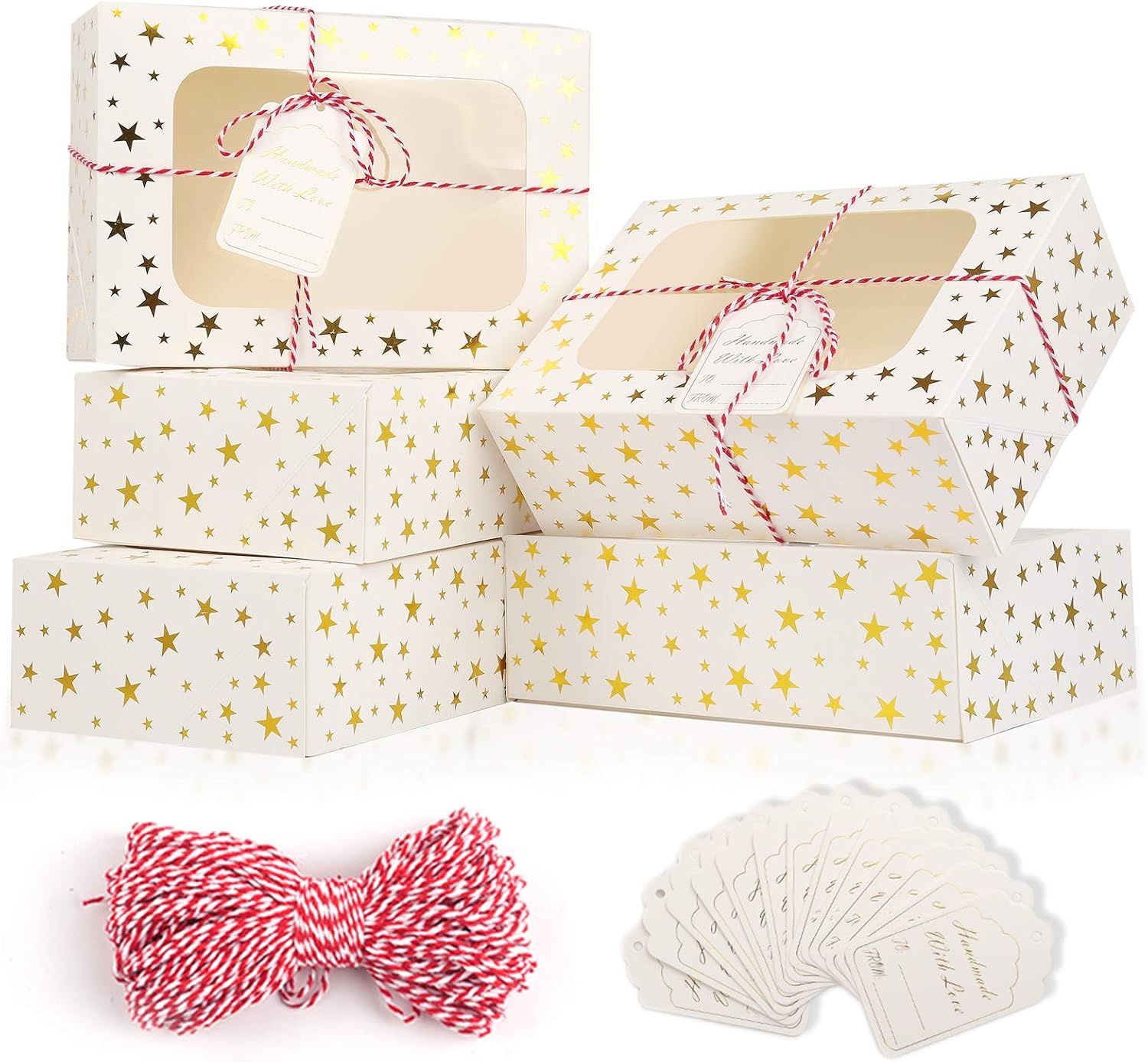 24-Pack Christmas Cookie Gift Boxes with Window