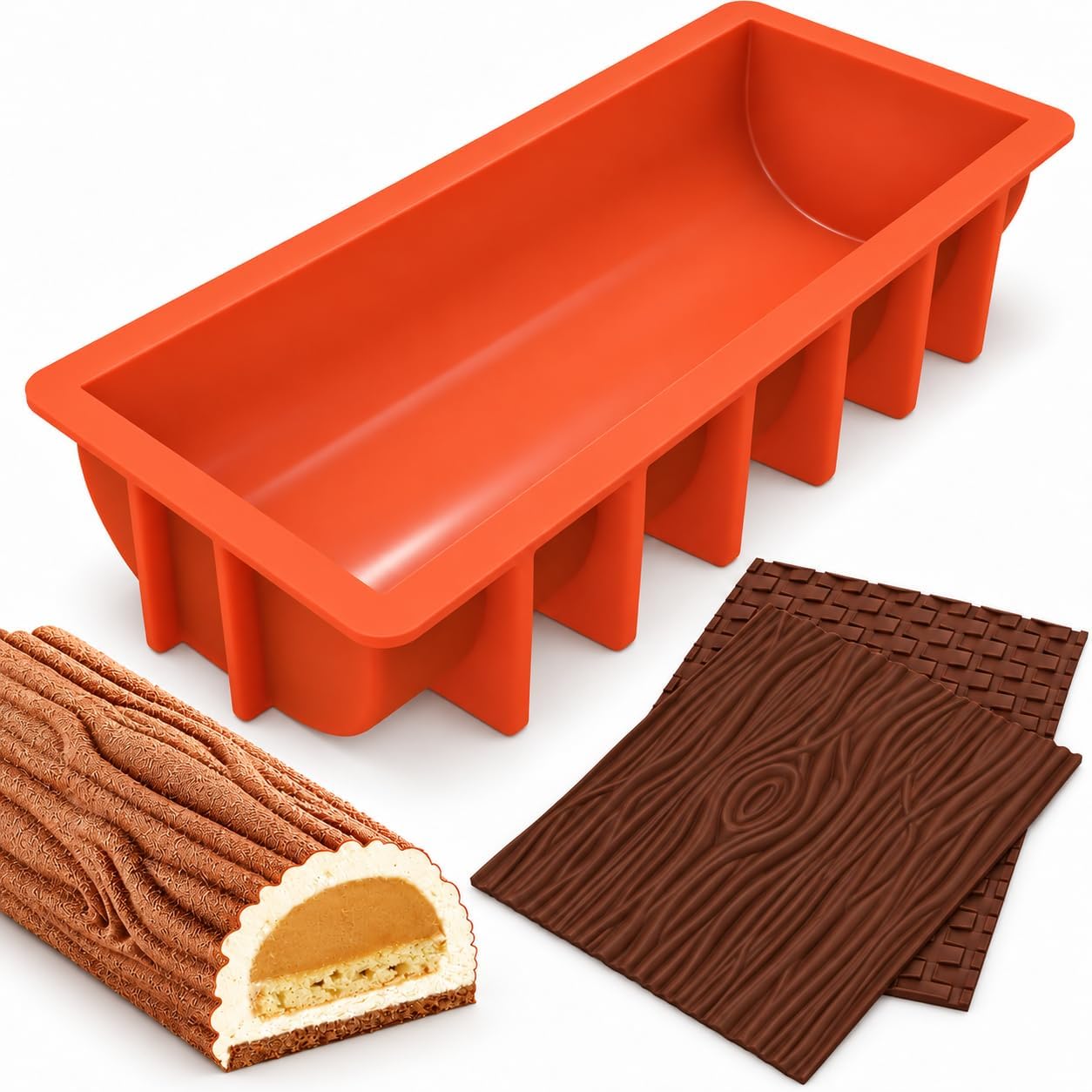 Silicone Yule Log Cake Mold