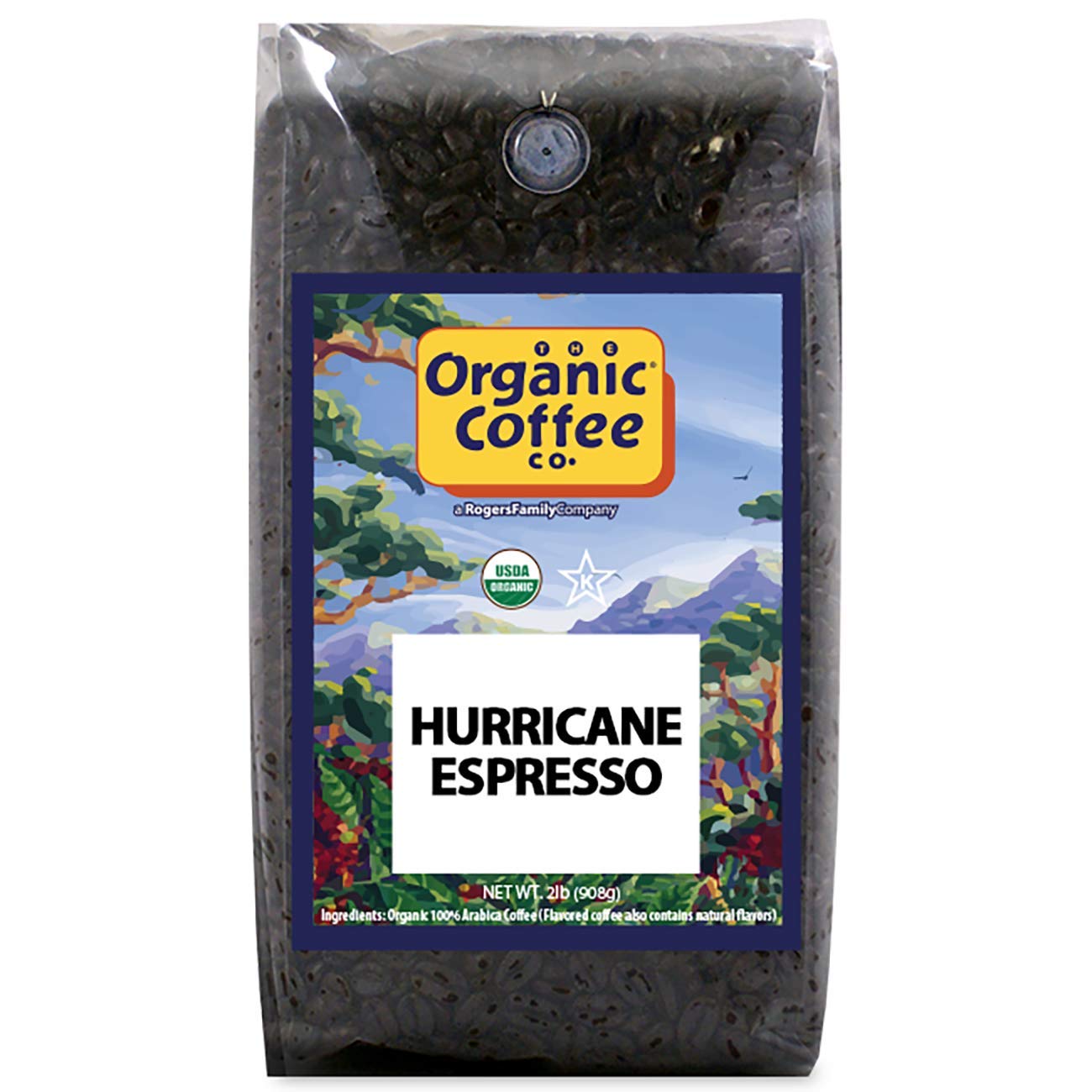 The Organic Coffee Co. Hurricane Espresso Whole Bean Coffee, 2 lb