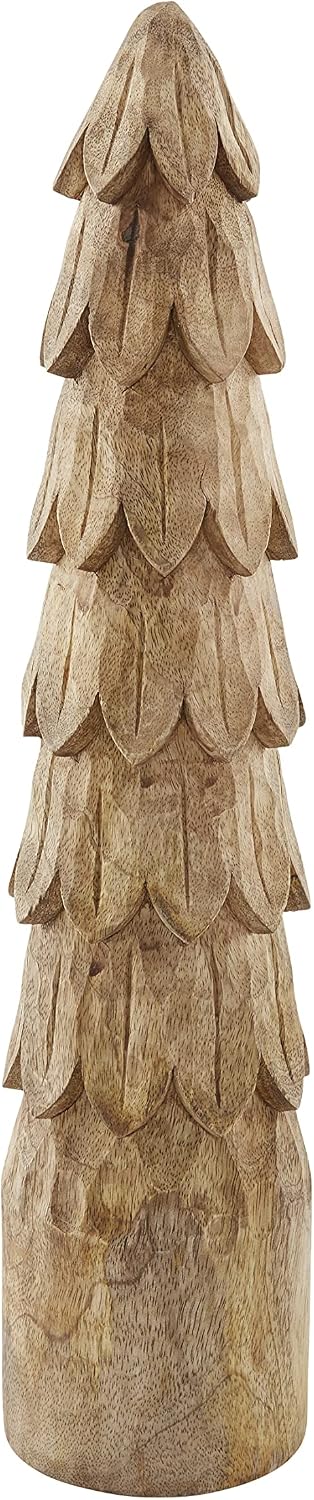Mud Pie Christmas Wooden Carved Tree Sitter, Large