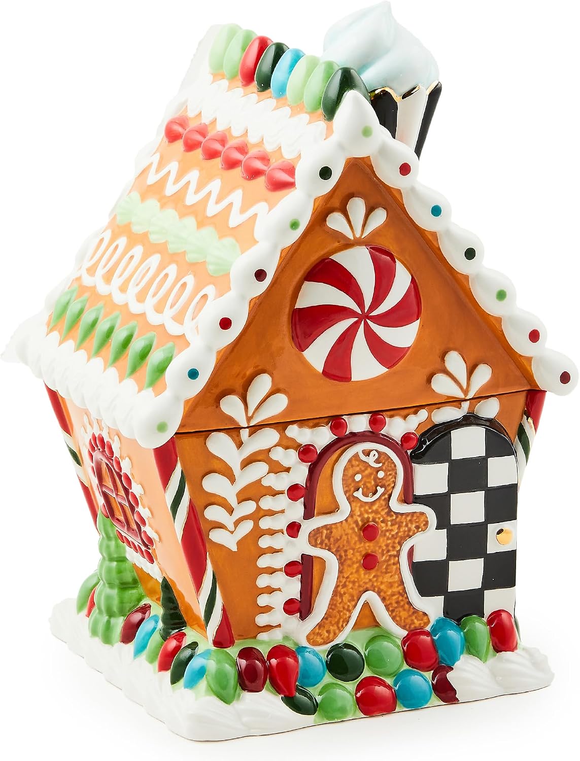 MacKenzie-Childs Bake Shop Gingerbread House Cookie Jar