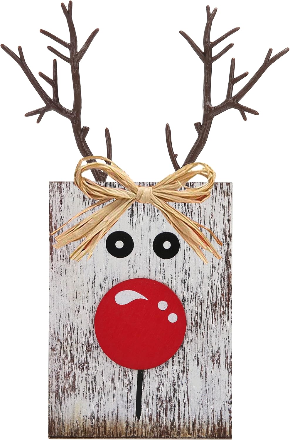 Rustic Wooden Reindeer Sign, Farmhouse Christmas Decor