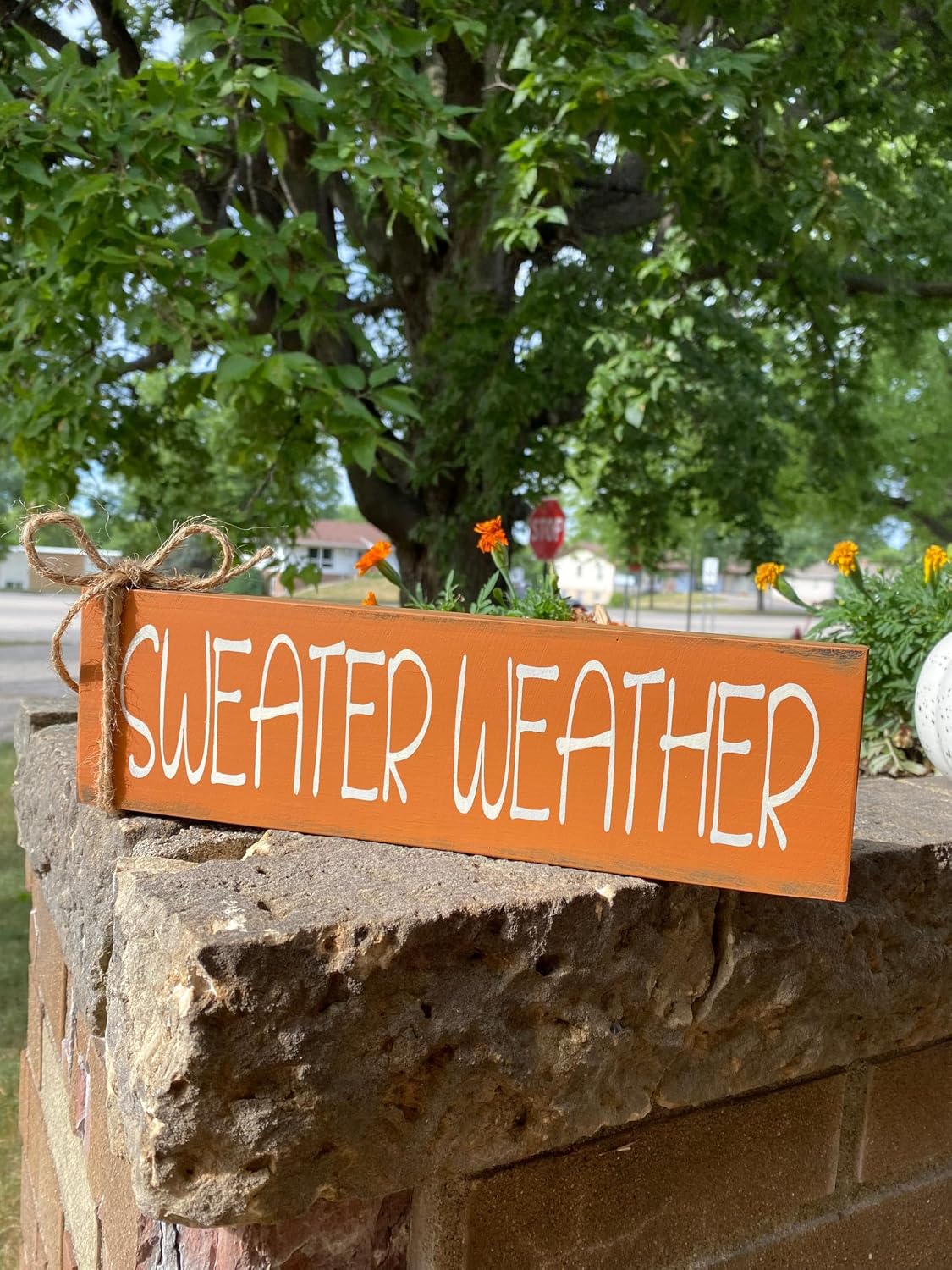 Sweater Weather Wooden Sign, Farmhouse Rustic, 4x16 Inch