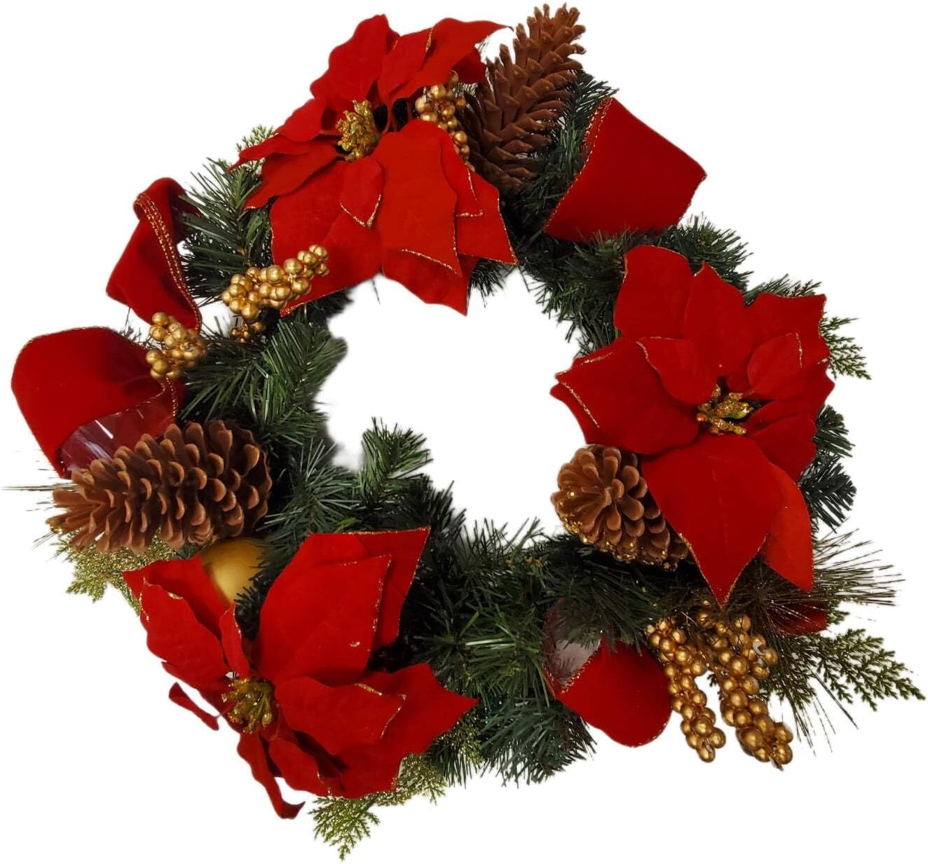 Ashland Premium Poinsettia Christmas Wreath