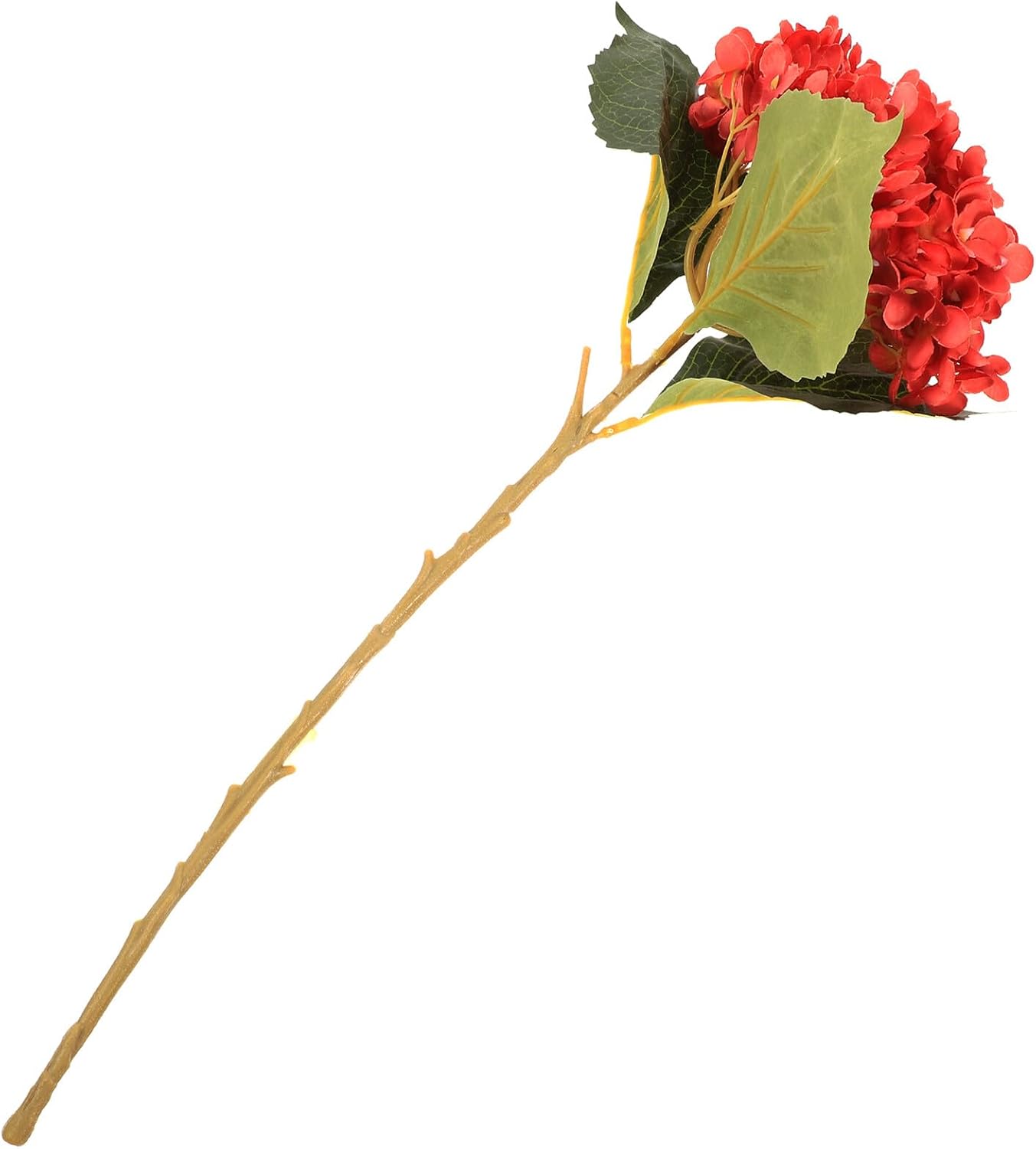 Artificial Hydrangea Flower Stem, Red