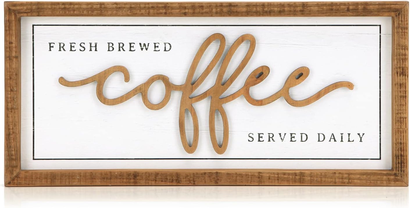 NIKKY HOME Farmhouse Coffee Bar Sign