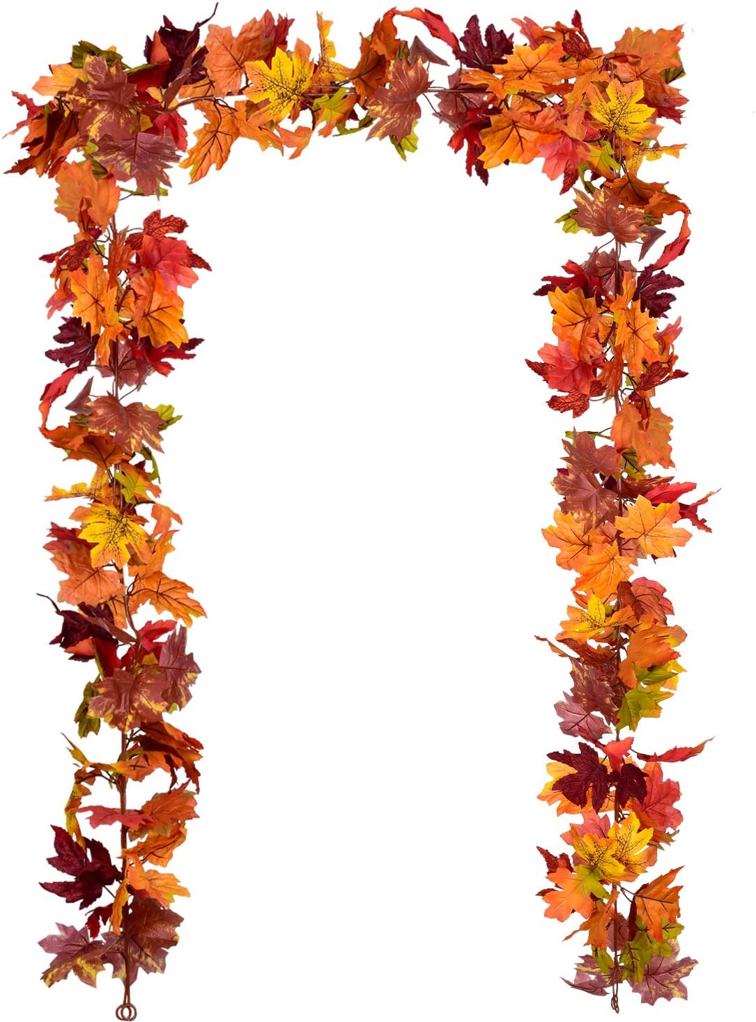 DearHouse Fall Maple Leaf Garland, 5.9 ft, 2 Pack