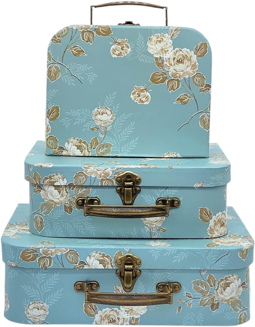 Decorative Storage Box Set with Lids, 3 Piece