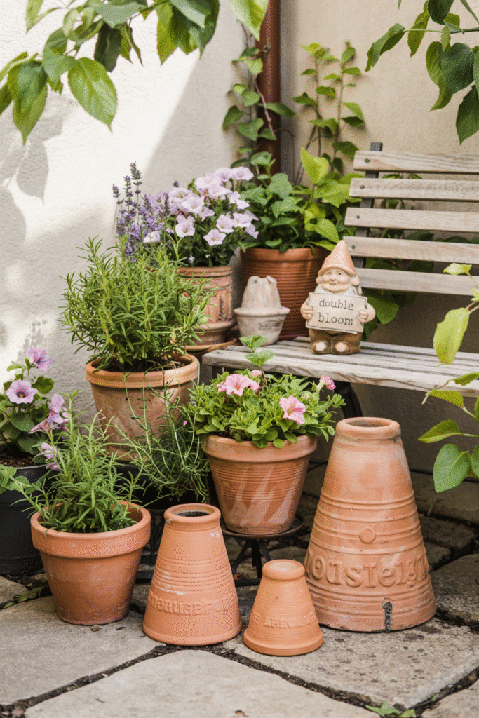 Cozy corner garden idea that works in a compact space