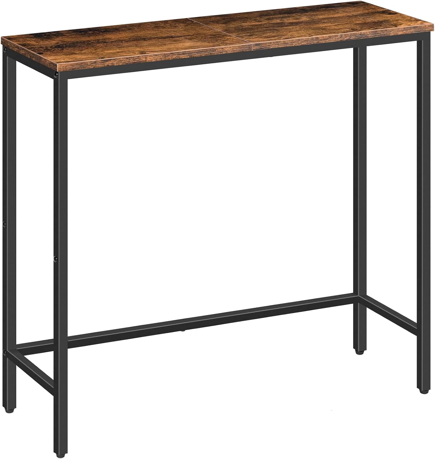HOOBRO Narrow Console Table, 29.5' Small Entryway Table, Thin Sofa Side Display Table, for Hallway, Bedroom, Living Room, Foyer, Rustic Brown and Black BF75XG01