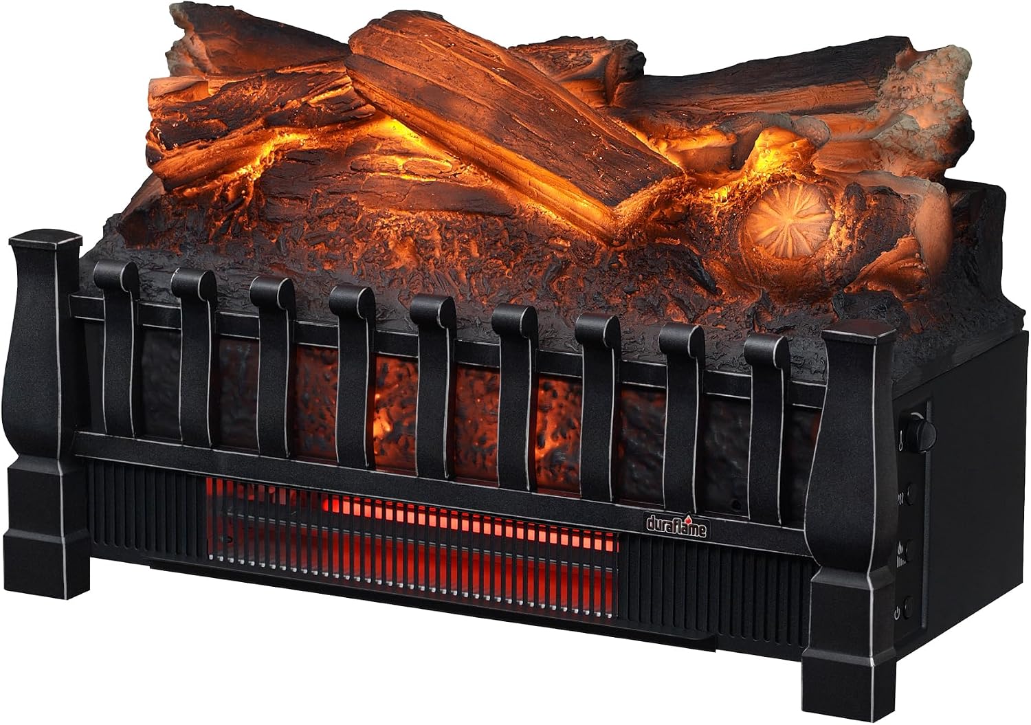 duraflame Electric Log Set Heater with Infrared Flames, 1,000 Sq Ft