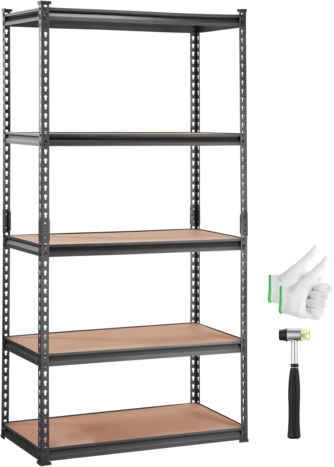 VEVOR 5-Tier Adjustable Storage Shelving Unit, 36 x 18 x 72 Inch, 2000 lbs