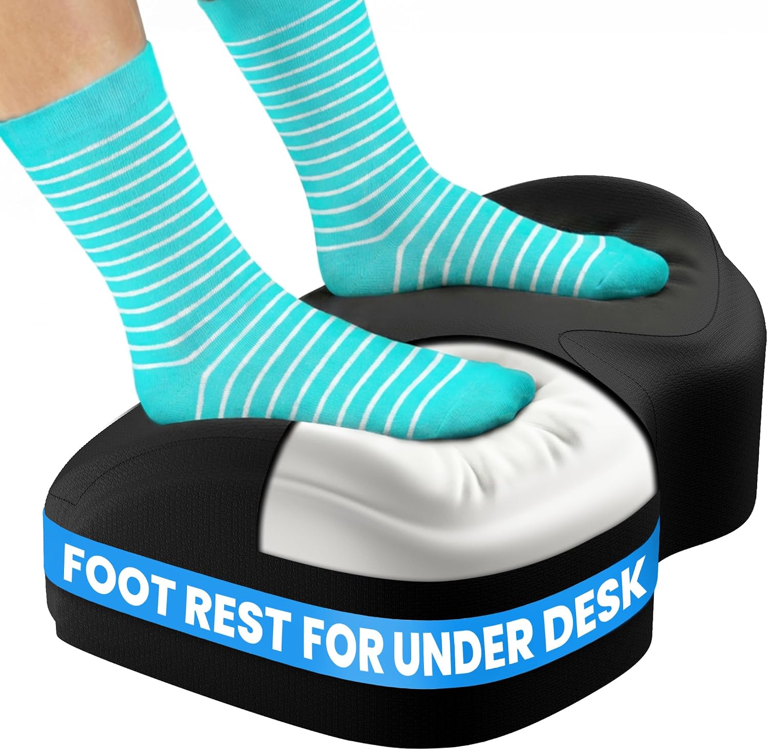 Everlasting Comfort Memory Foam Foot Rest for Under Desk