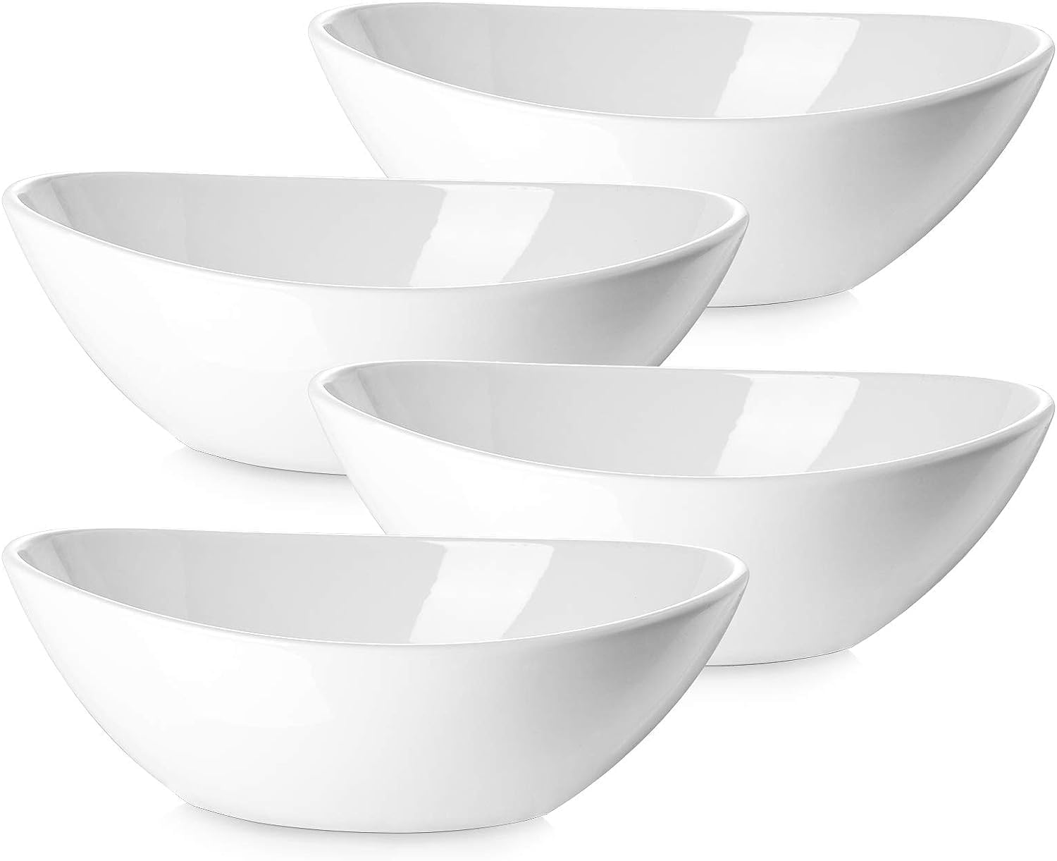 DOWAN 9.25 Inch Large Oval White Serving Bowls