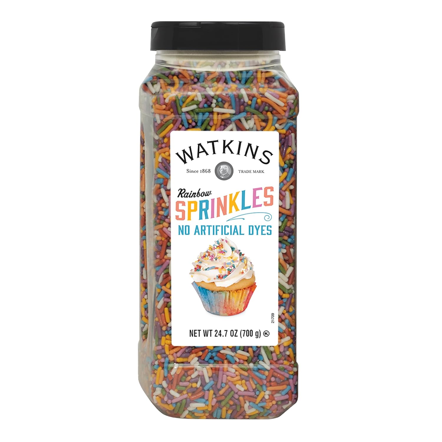 Watkins Rainbow Decorating Sprinkles, No Artificial Dyes, 24.7 oz