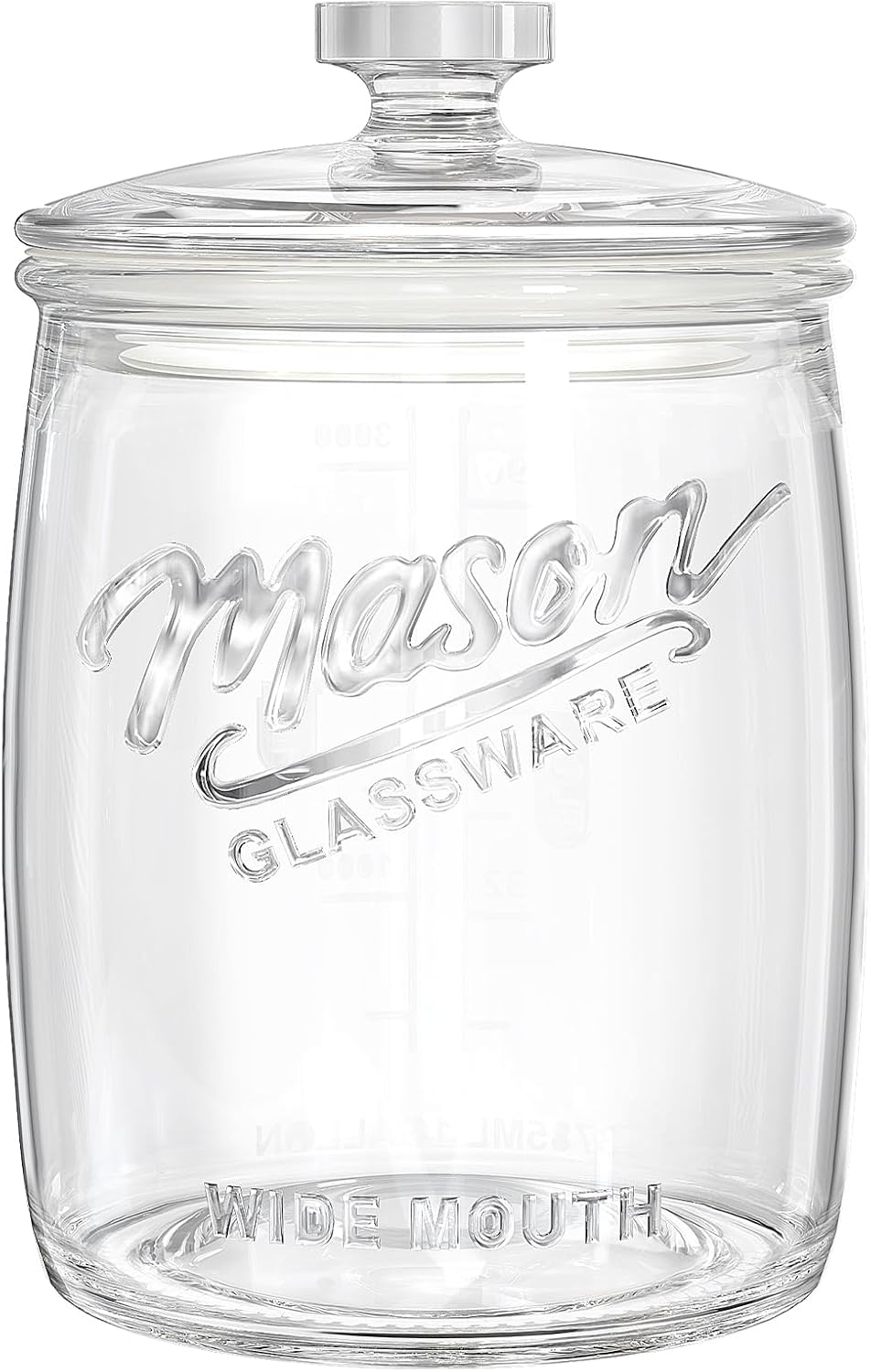 Folinstall 1 Gallon Glass Cookie Jar with Airtight Lid, Wide Mouth
