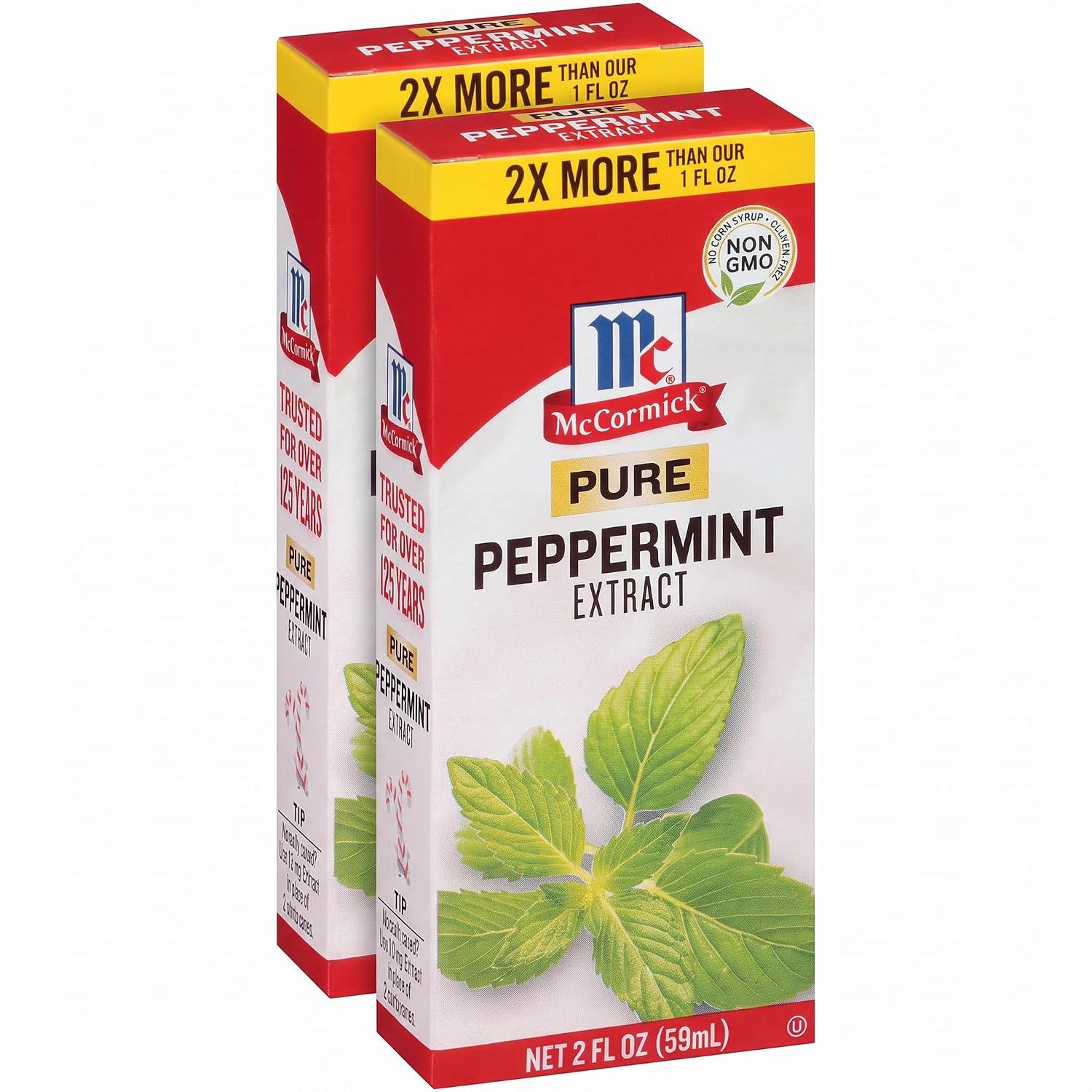 McCormick Pure Peppermint Extract, 2 fl oz, Pack of 2