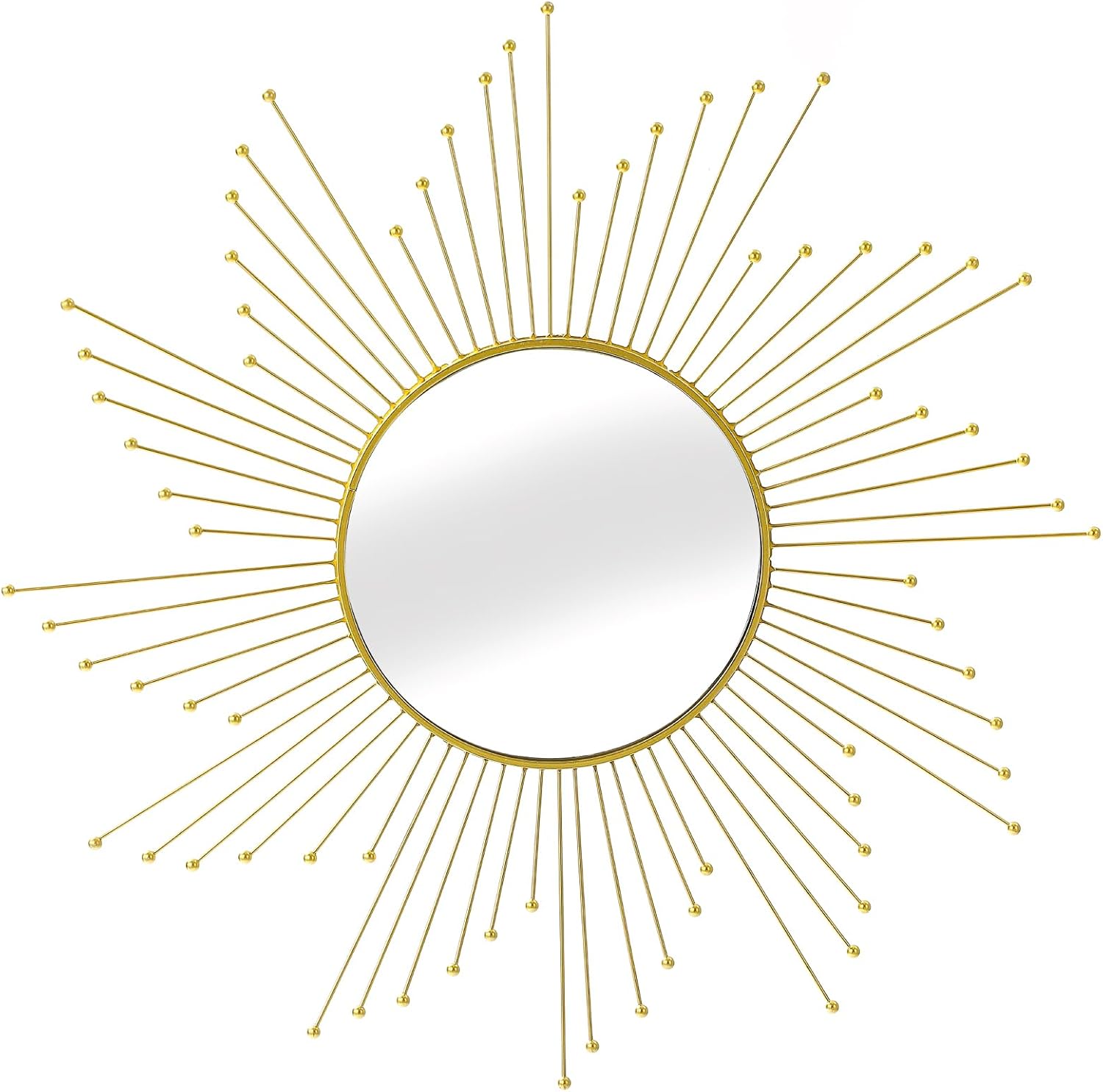 Large Gold Sunburst Starburst Wall Mirror, 31 Inch