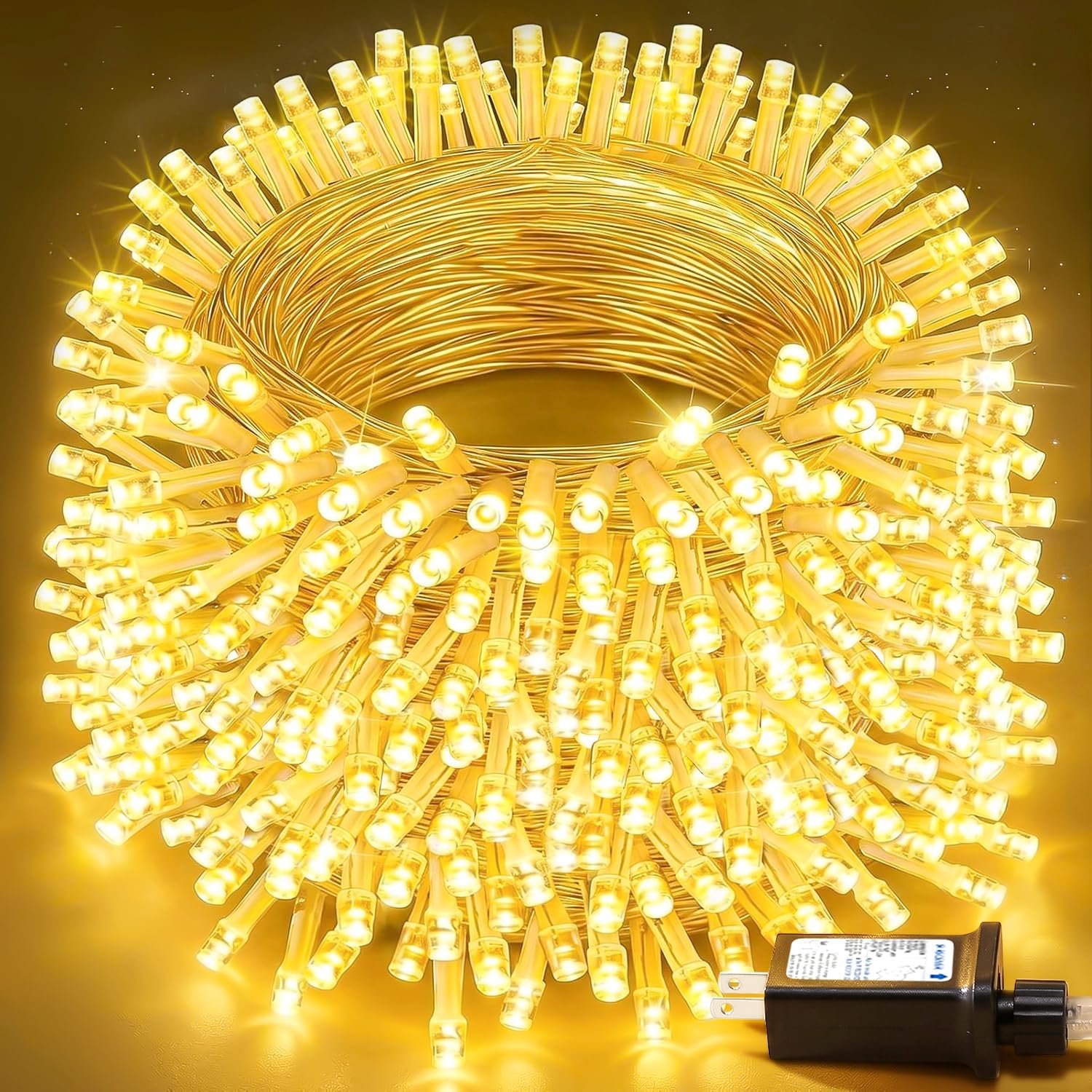 Warm White Connectable Fairy Lights with Timer, 100+ LED