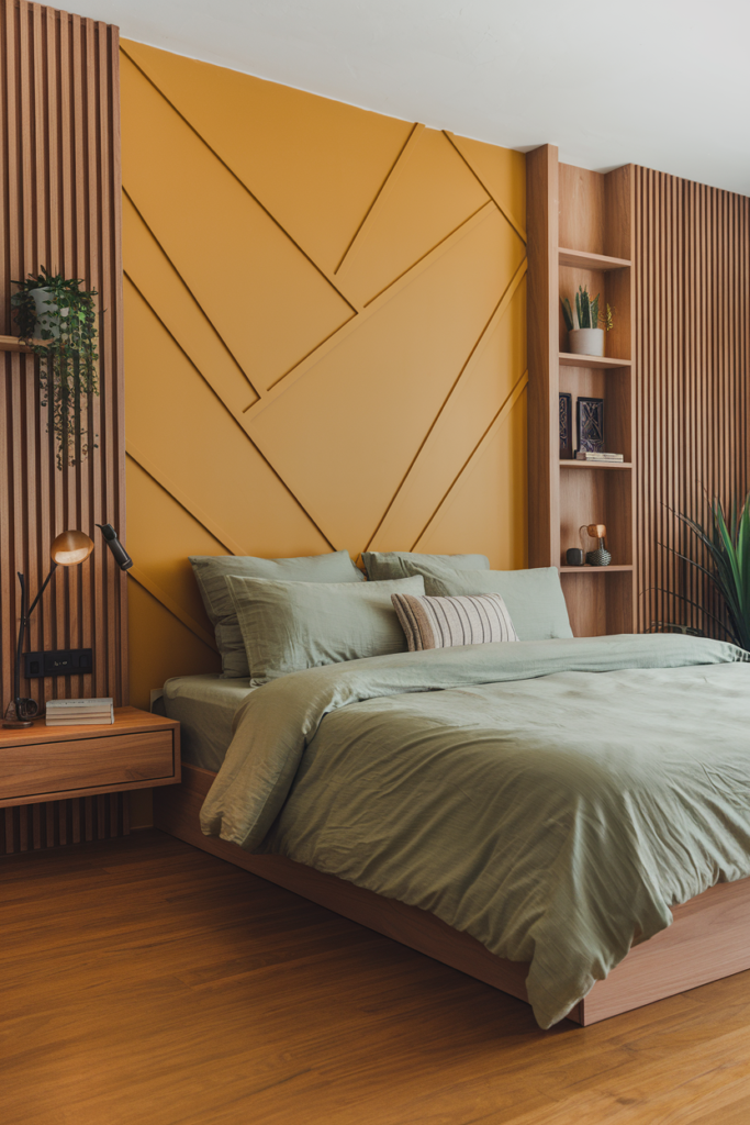 Painted accent wall transforming a room's overall mood