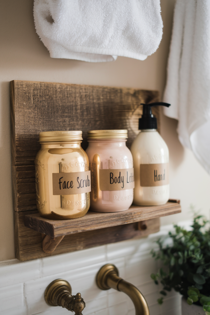 Mason jar organizers bringing order and charm to a space