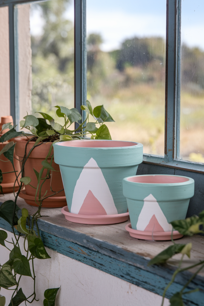 Terracotta pot makeover adding a personalized touch to plants